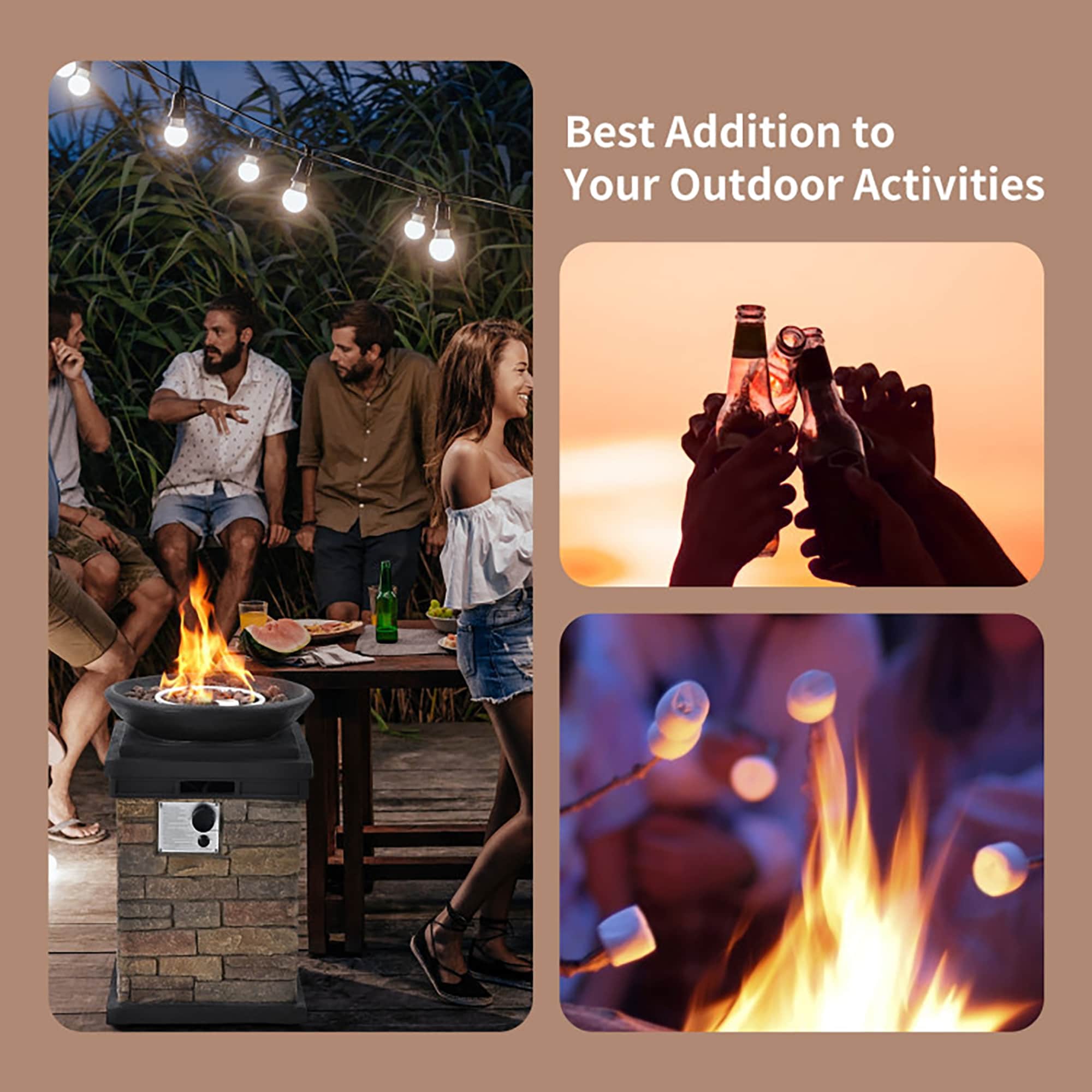 CASAINC WFEHFP-06-B Outdoor-Gas-Firepits - View #3