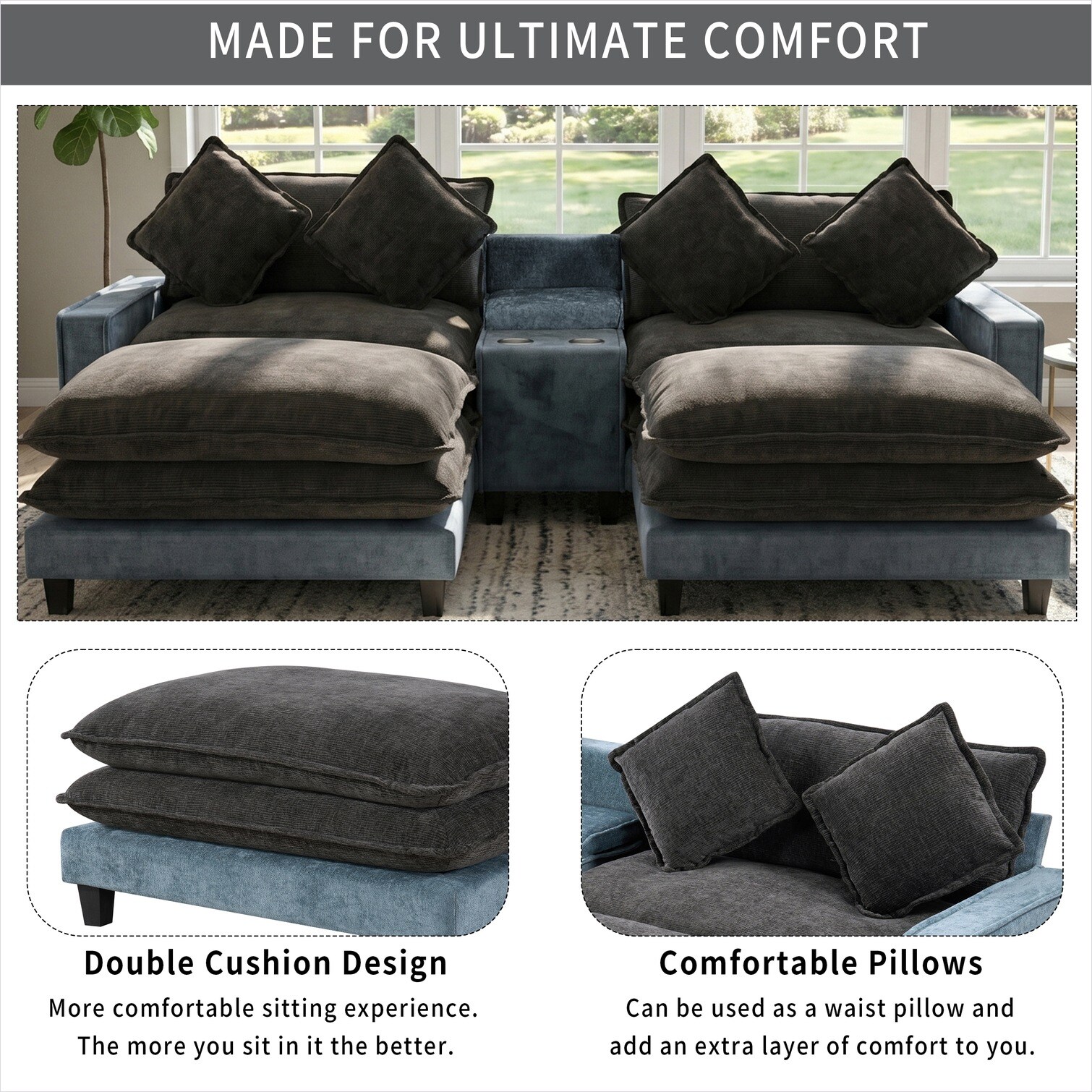 SunJet XSHFCVZUW9B0 Sofas-Loveseats - View #4
