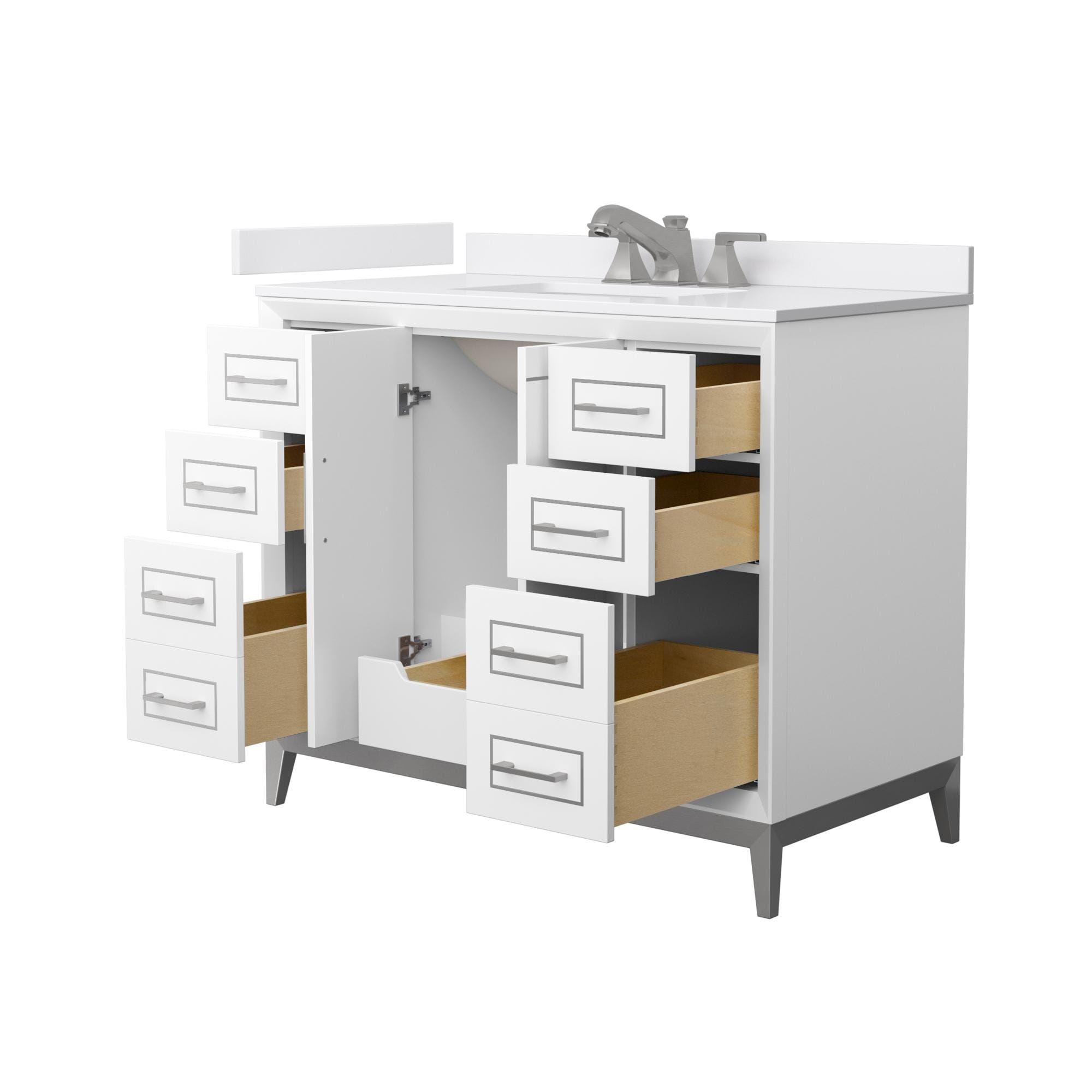 Wyndham Collection WCH515142SWHWCUS3MXX Bath-Vanity-Combo - View #2