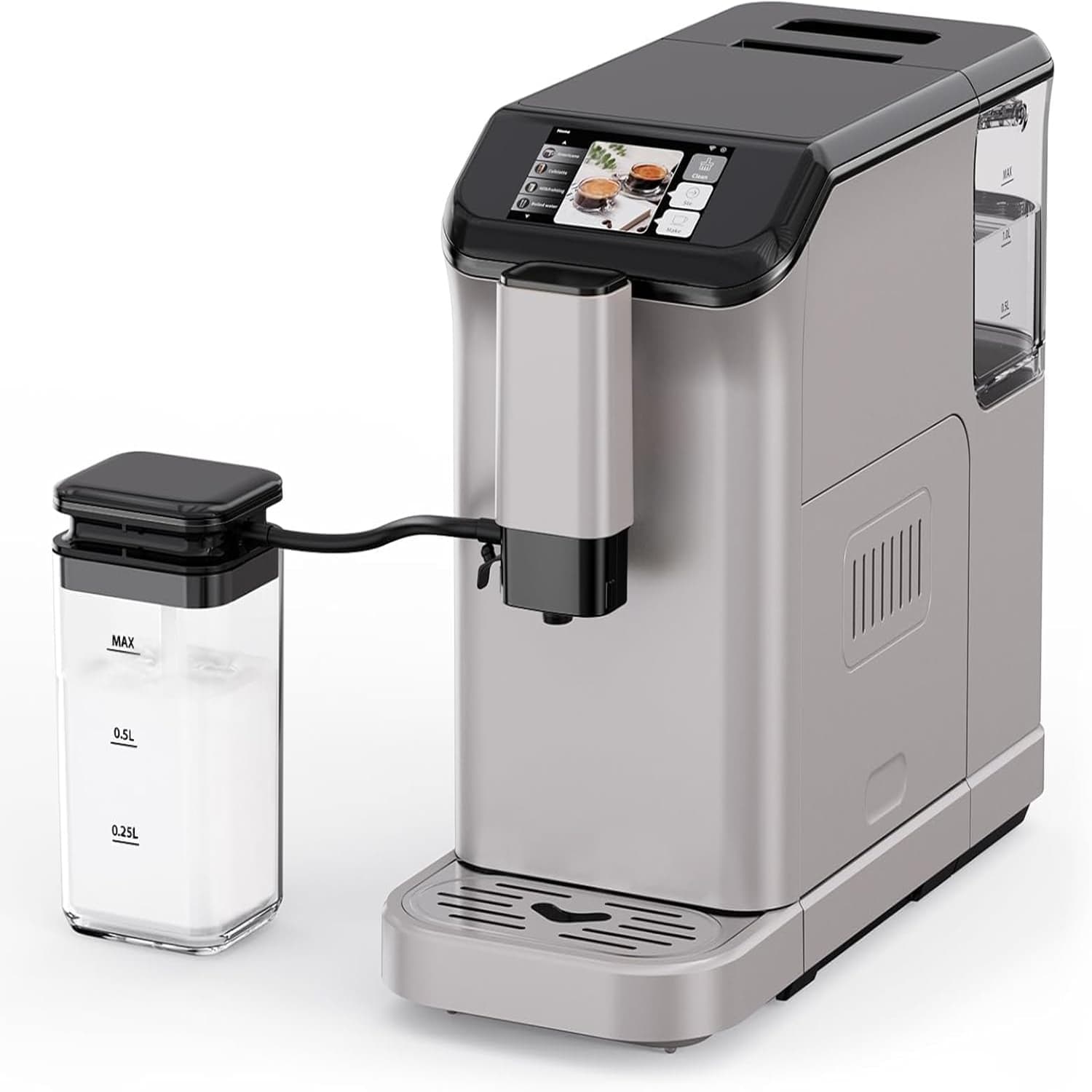 Qeetex LSHQQPHO-10EXZPS8 Fully automatic espresso machine with grinder TFT touch display with automatic milk frothing system 20 bar