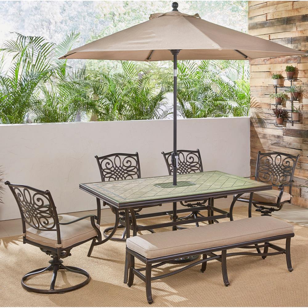 Hanover MONDN6PCSW4BN-SU-T Patio-Dining-Sets - View #11