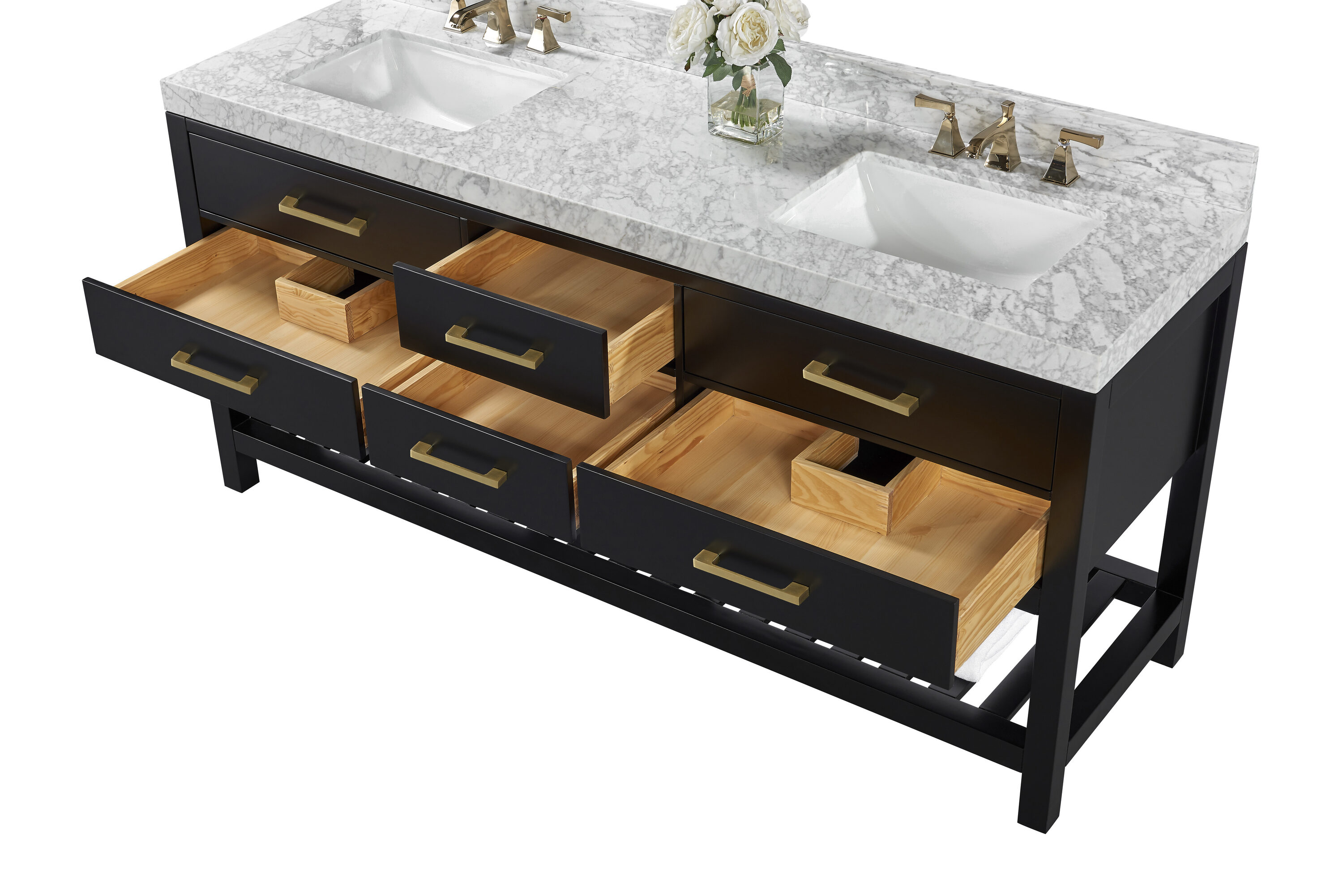 Ancerre Designs VTSELIZABETH72BOCWGD Bath-Vanity-Combo - View #10