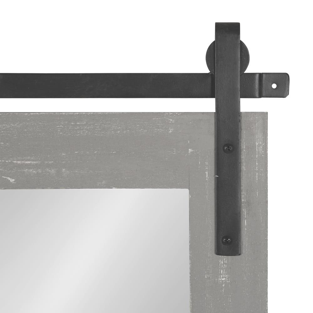 Cates Rustic Full-Length Barn Door-Inspired Wood Mirror, 55" x 22"