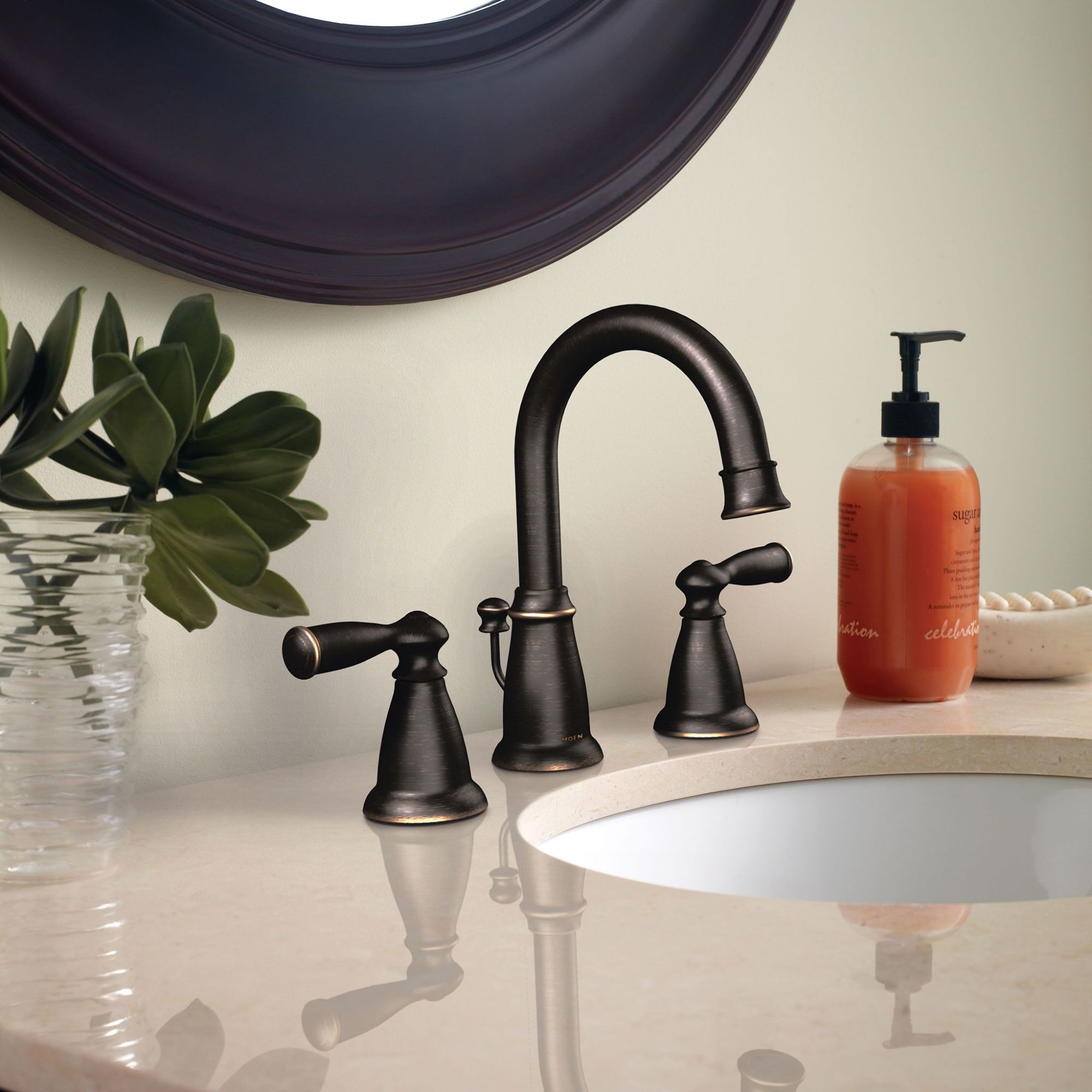 Elegant Banbury Widespread Bathroom Faucet in Mediterranean Bronze