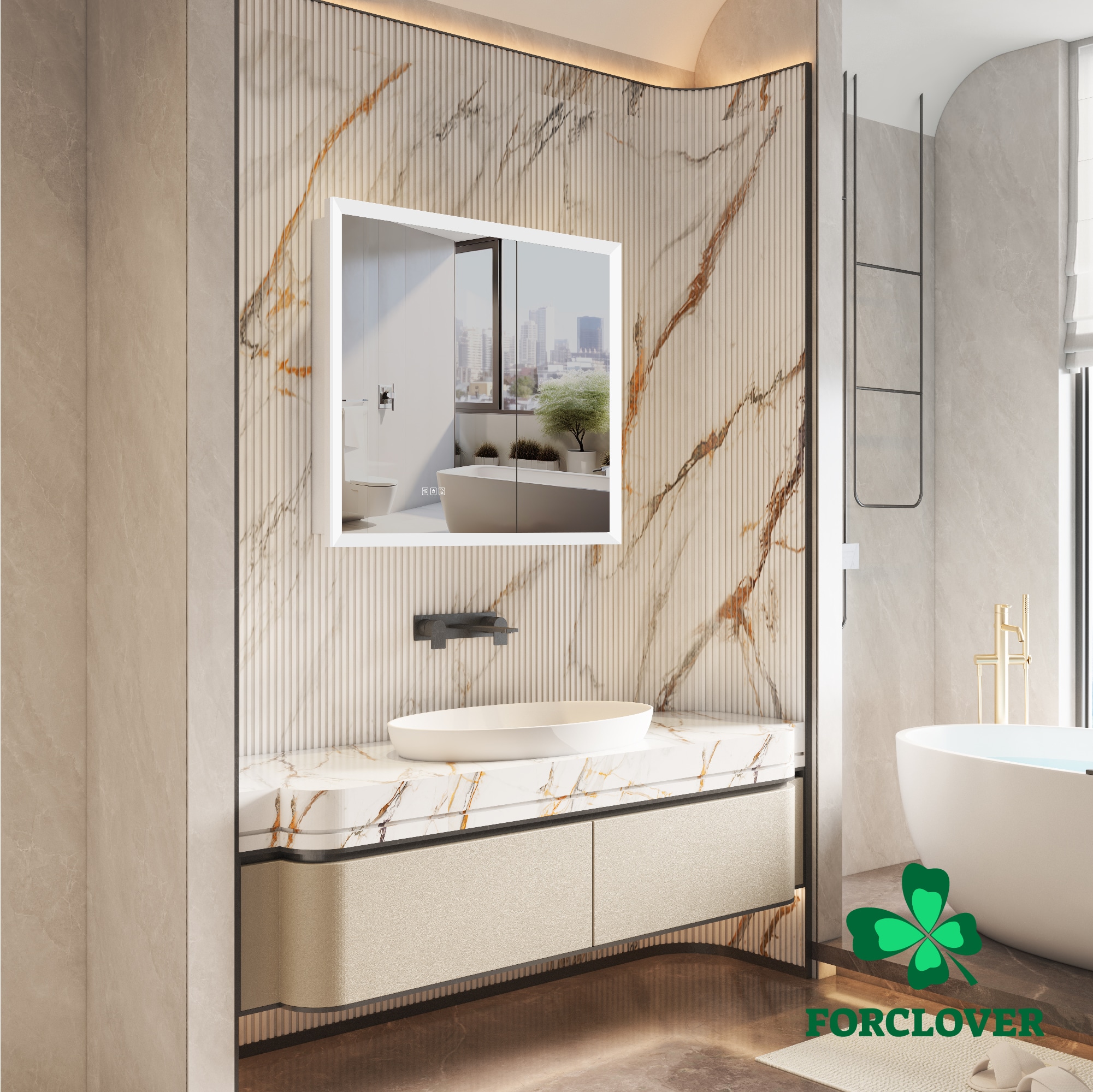 Forclover MCLE-W133632 Bathroom-Medicine-Cabinets - View #15