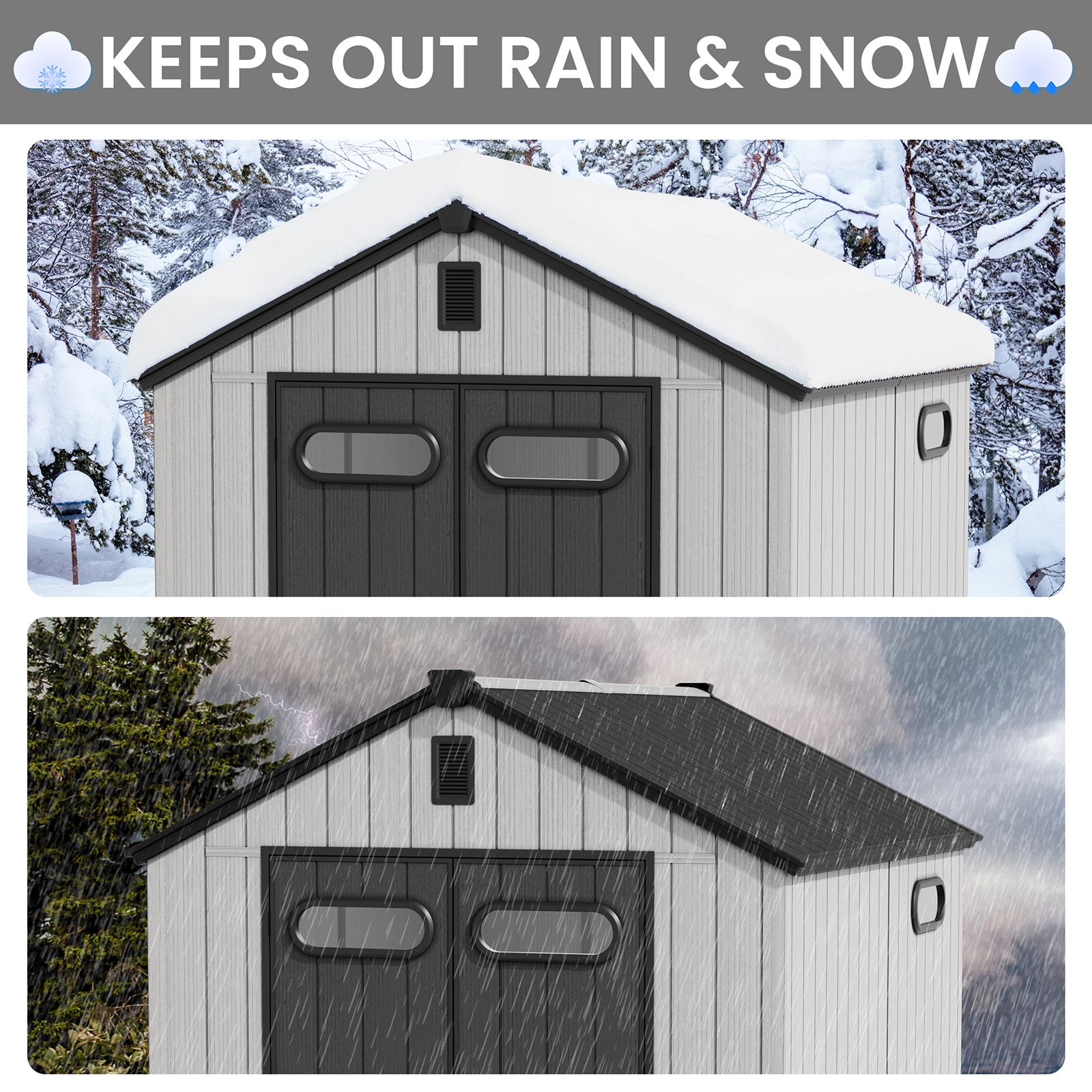 Crestlive Products CL-DC5116GRY-9 Vinyl-Resin-Storage-Buildings - View #7