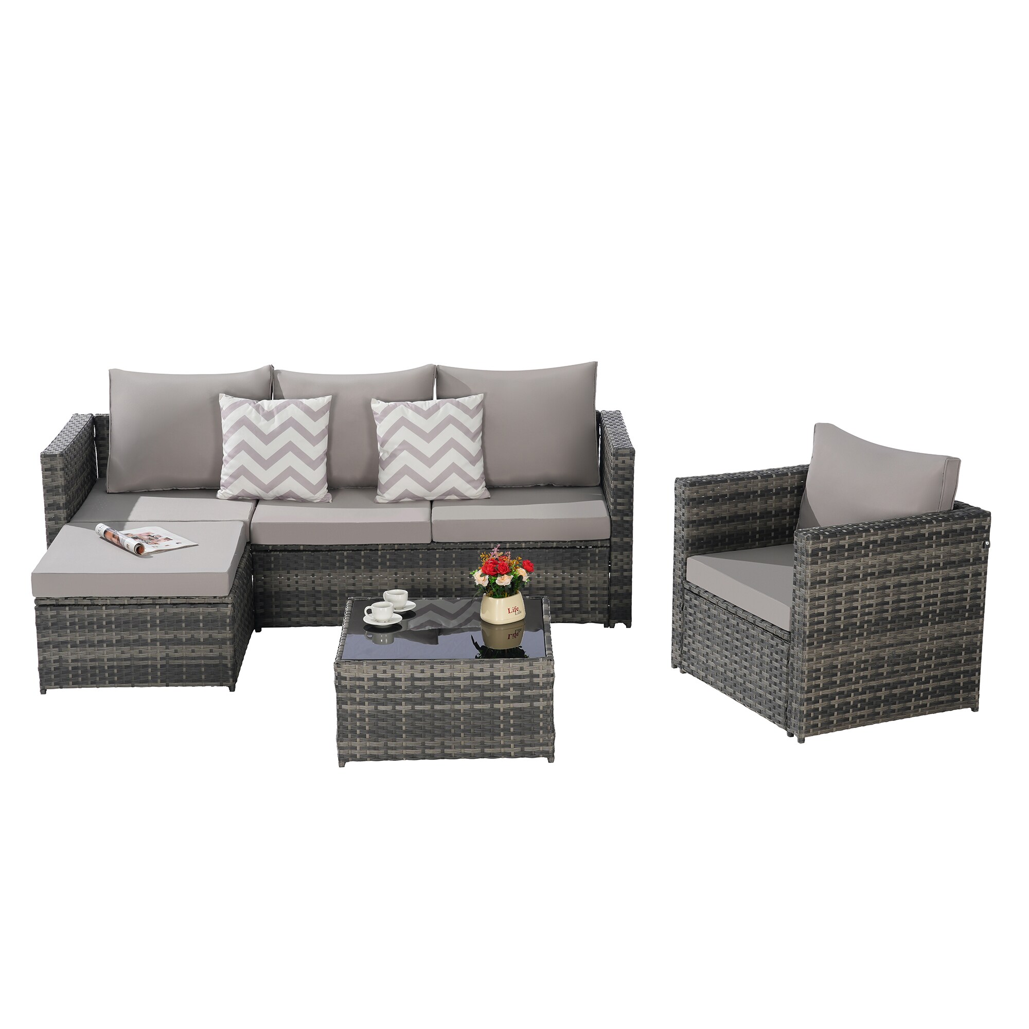 SINOFURN SYB670029GY Patio-Conversation-Sets - View #3