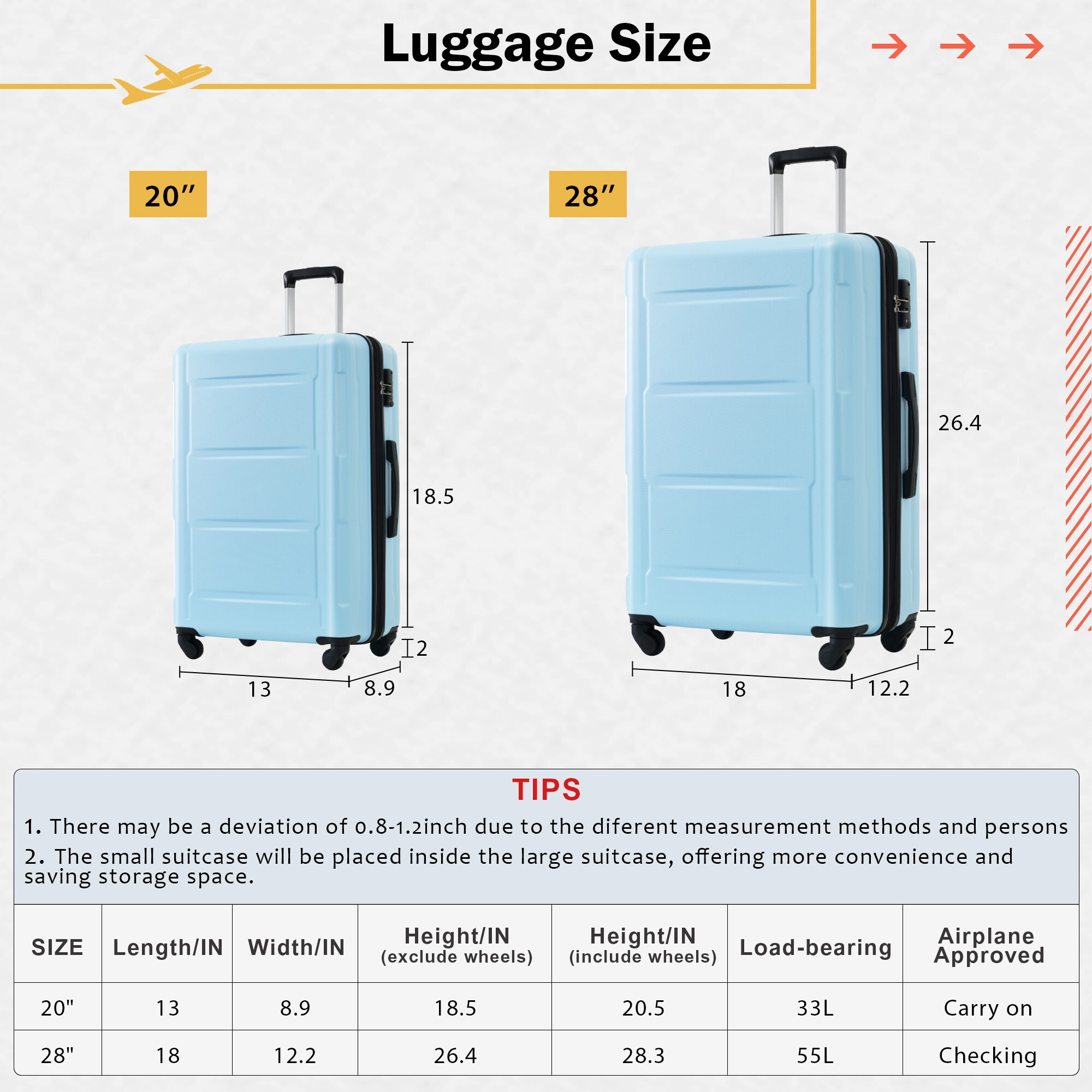 ModernLuxe L3P-N732P198745N Luggage-And-Luggage-Sets - View #9
