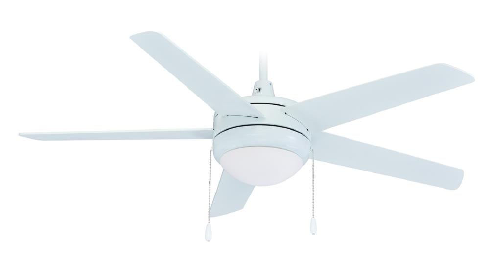 RP Lighting + Fans 1005LED-WW Mirage 50-in Integrated LED White with White Blades Ceiling Fan With Light ( 5 -Blade )