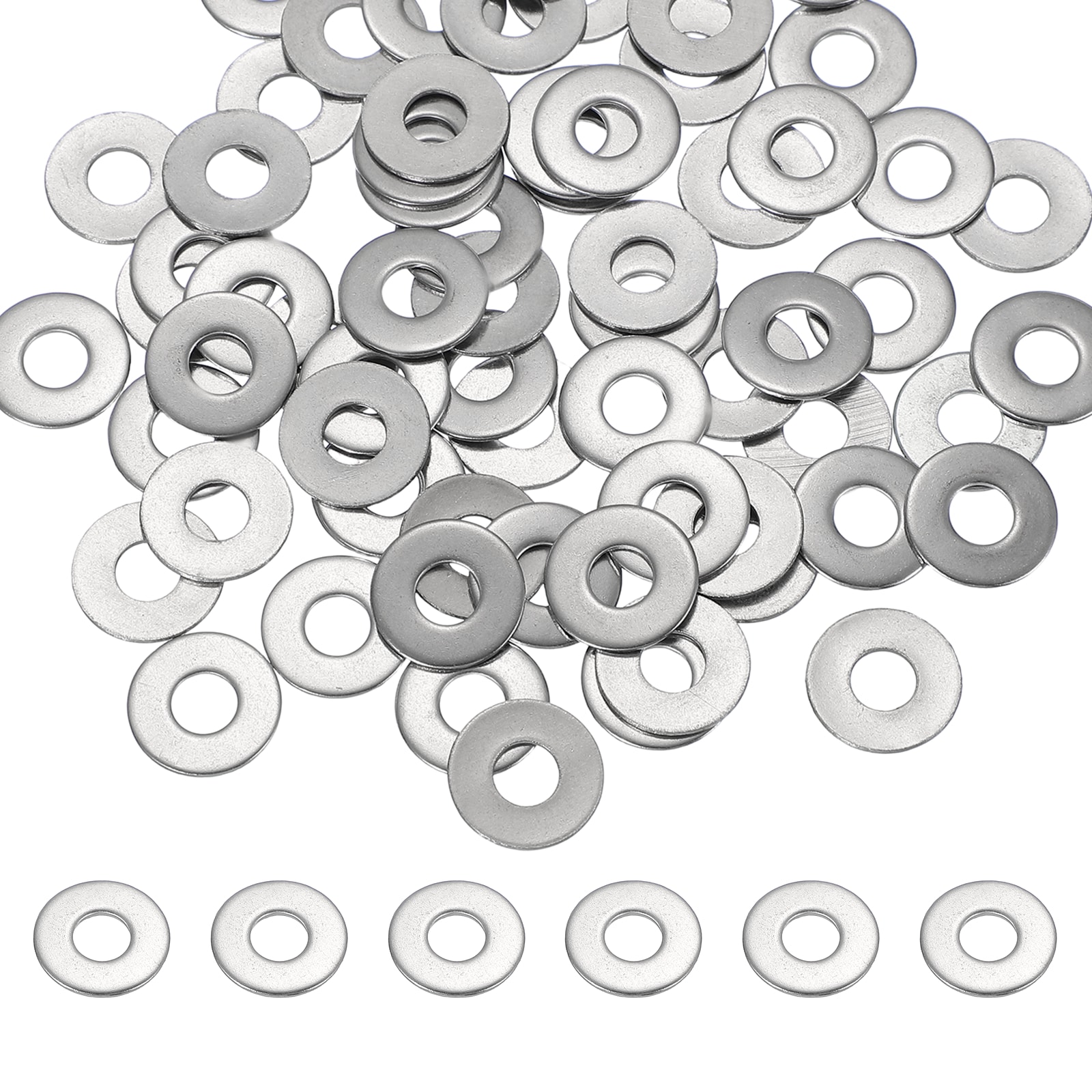 PATIKIL M6 x 16mm Metal Screw Washers Set 66pcs 304 Stainless Steel Flat Washers for Screws Bolts Factories Home Outdoor Projects
