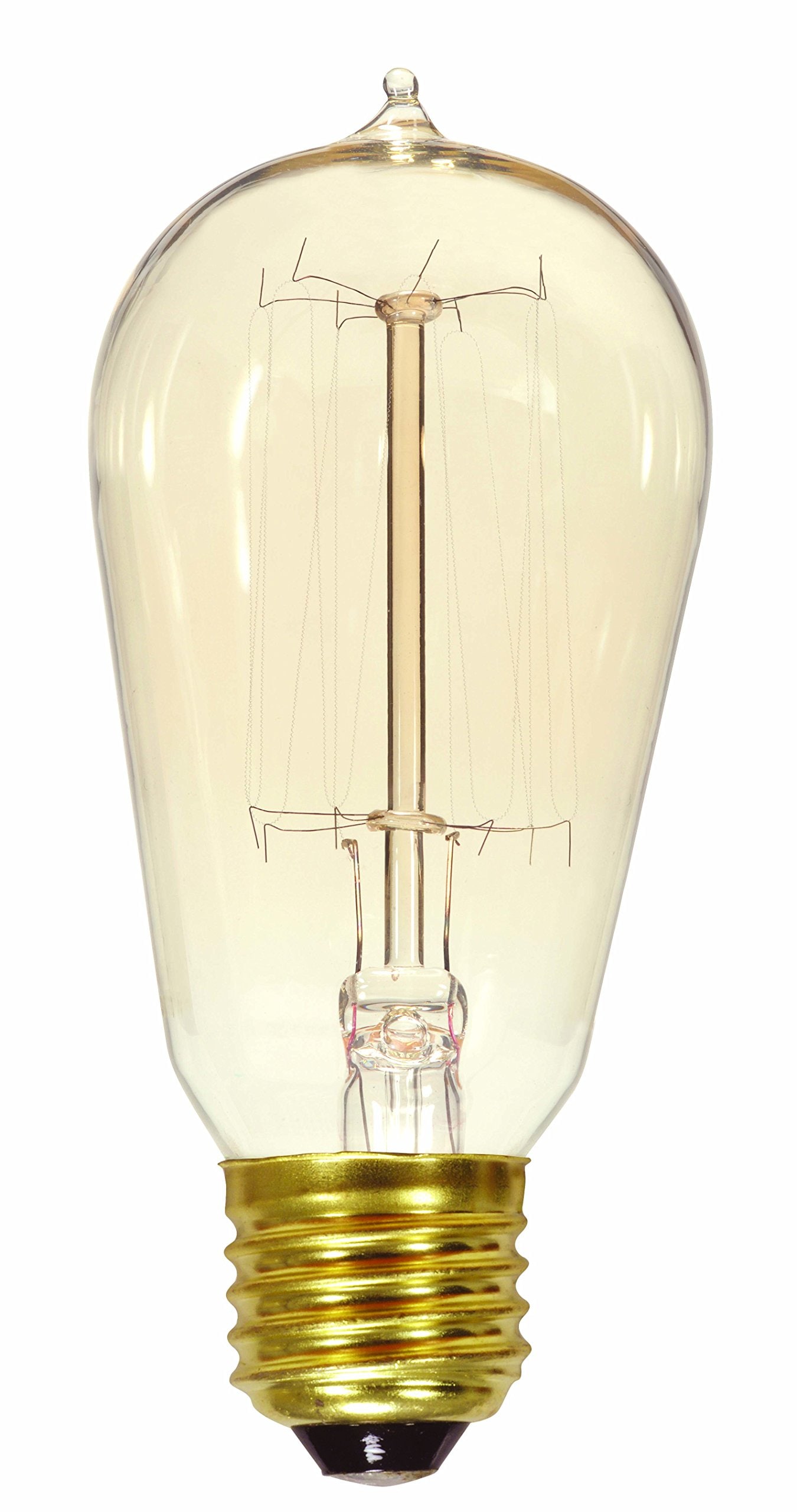 Satco S2413 40w St19 Vintage Quad Loop Cage Style Clear
