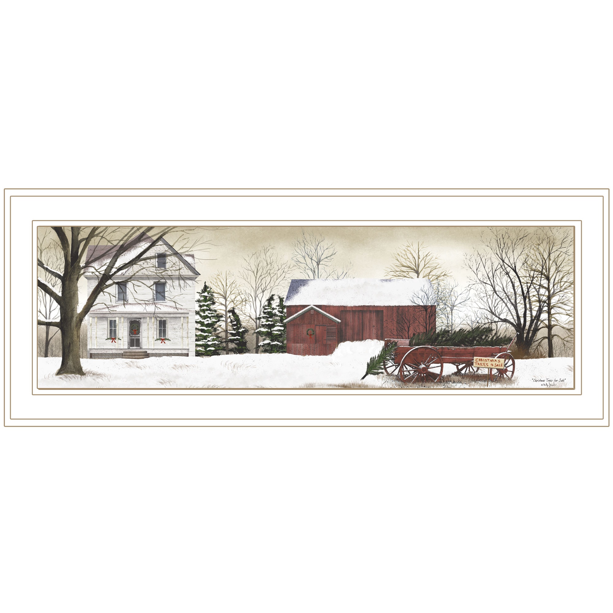 LOVMOR Christmas Trees for Sale Billy Jacobs Ready to Hang Framed Print Black Frame