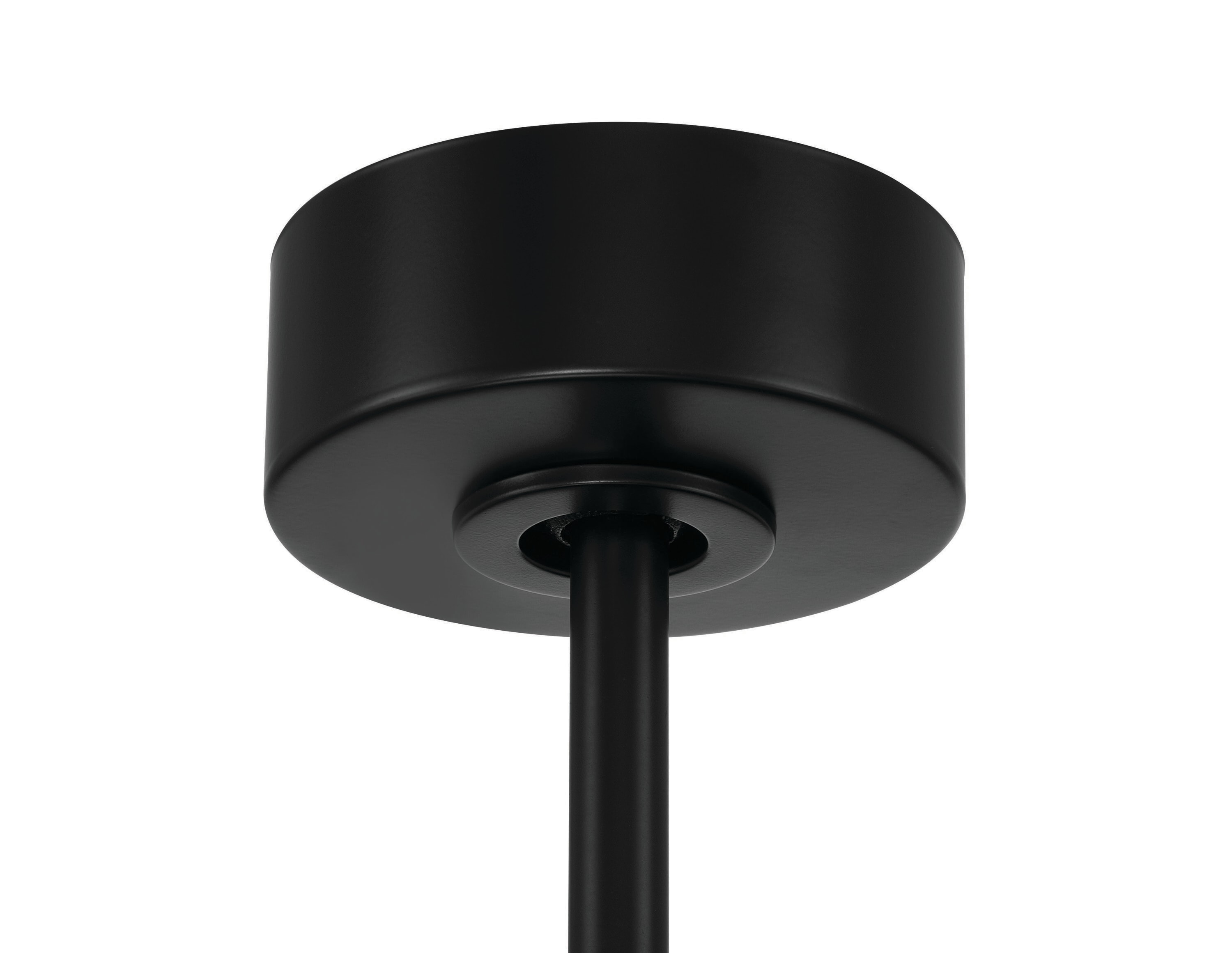 Flat Black 52" Ceiling Fan with Frost White Acrylic Light