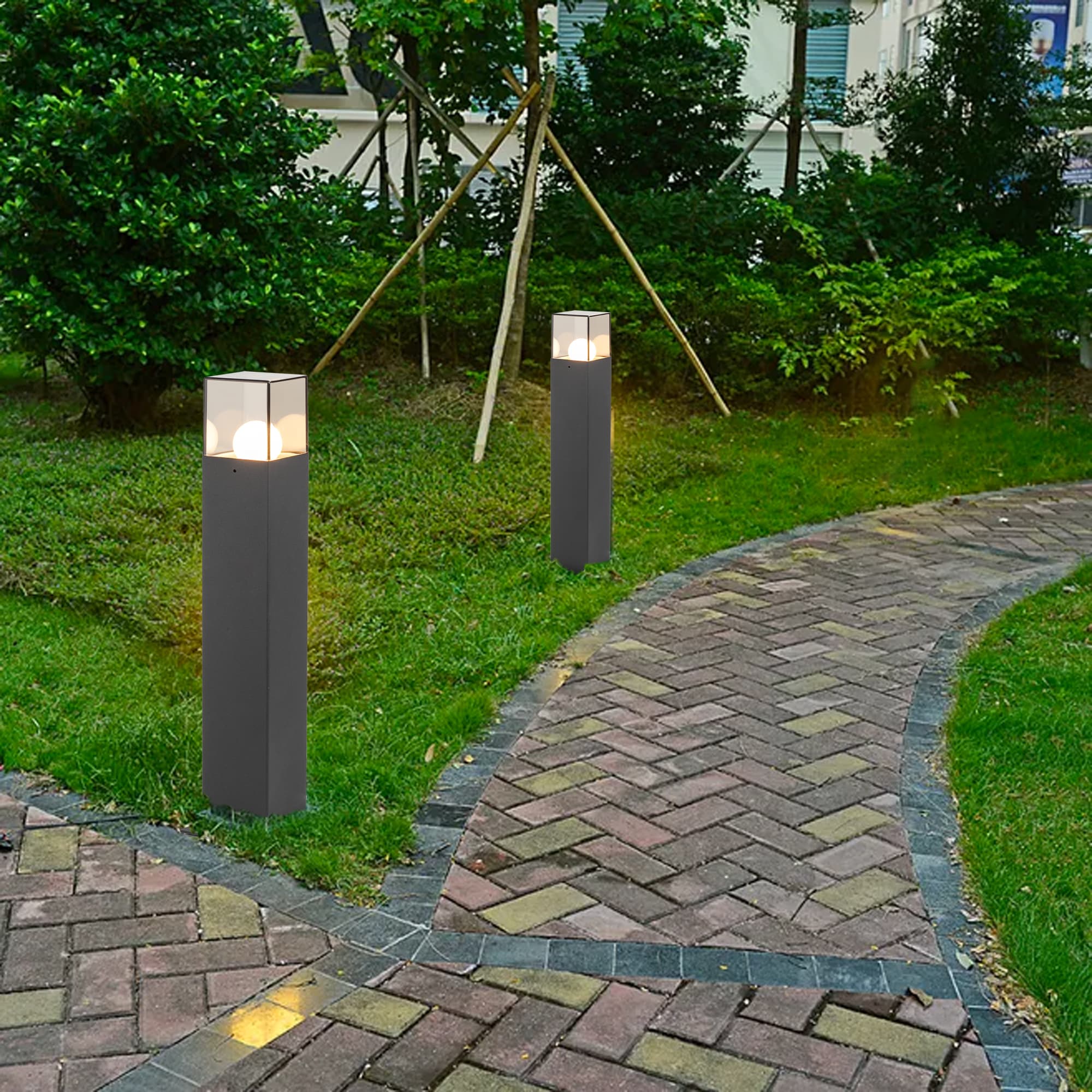 Boeka Arcturus 40-Watt Dark Grey Line Voltage Hardwired LED Outdoor ...