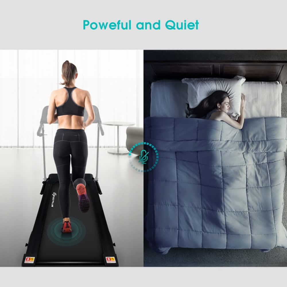 VERYKE 1.0 HP Foldable Treadmill Electric Support Mobile Power Home ...