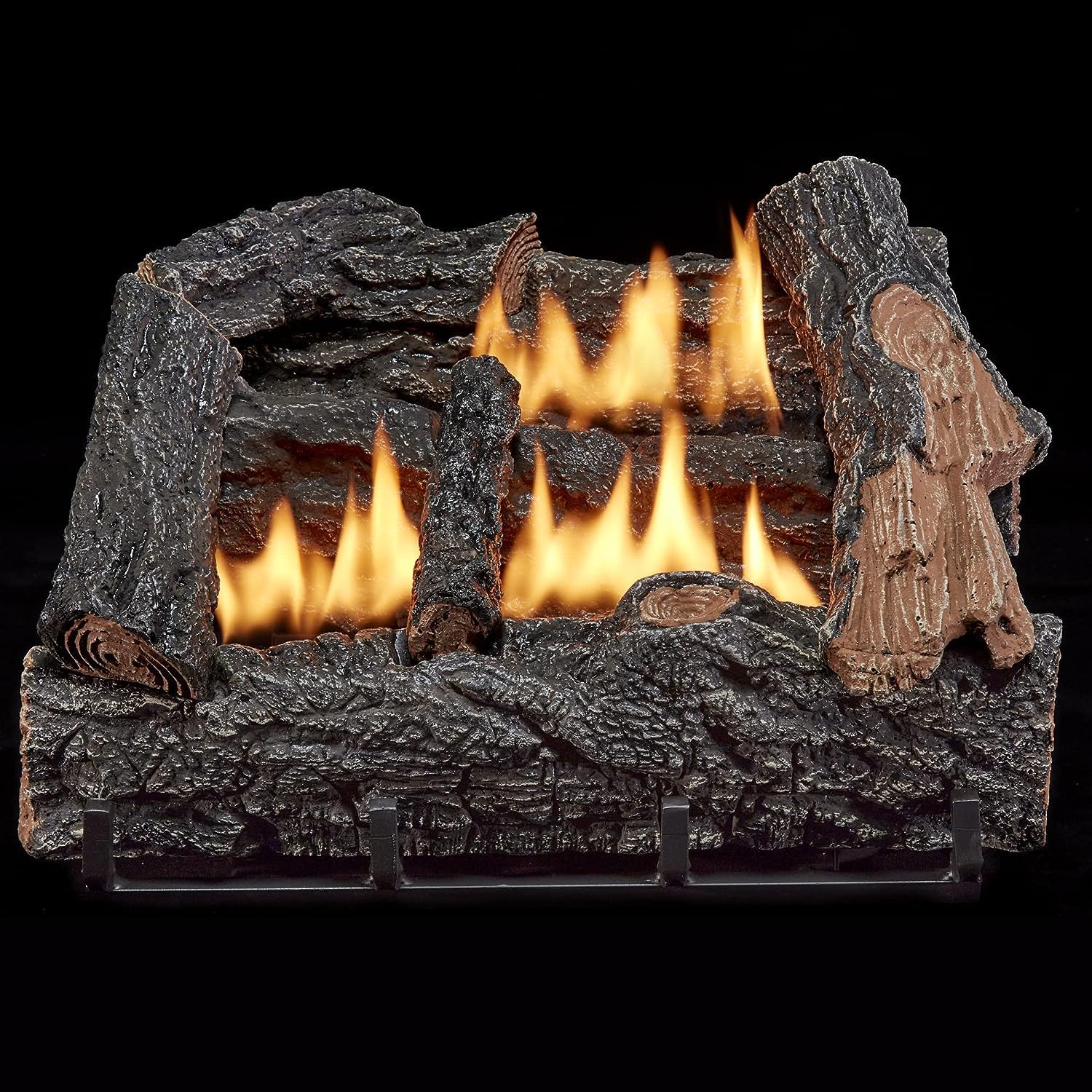 Hearth Sense 18-Inches 30000 -BTU Dual Fuel Single -Burner Vent-free Gas Fireplace Logs #VFL18M
