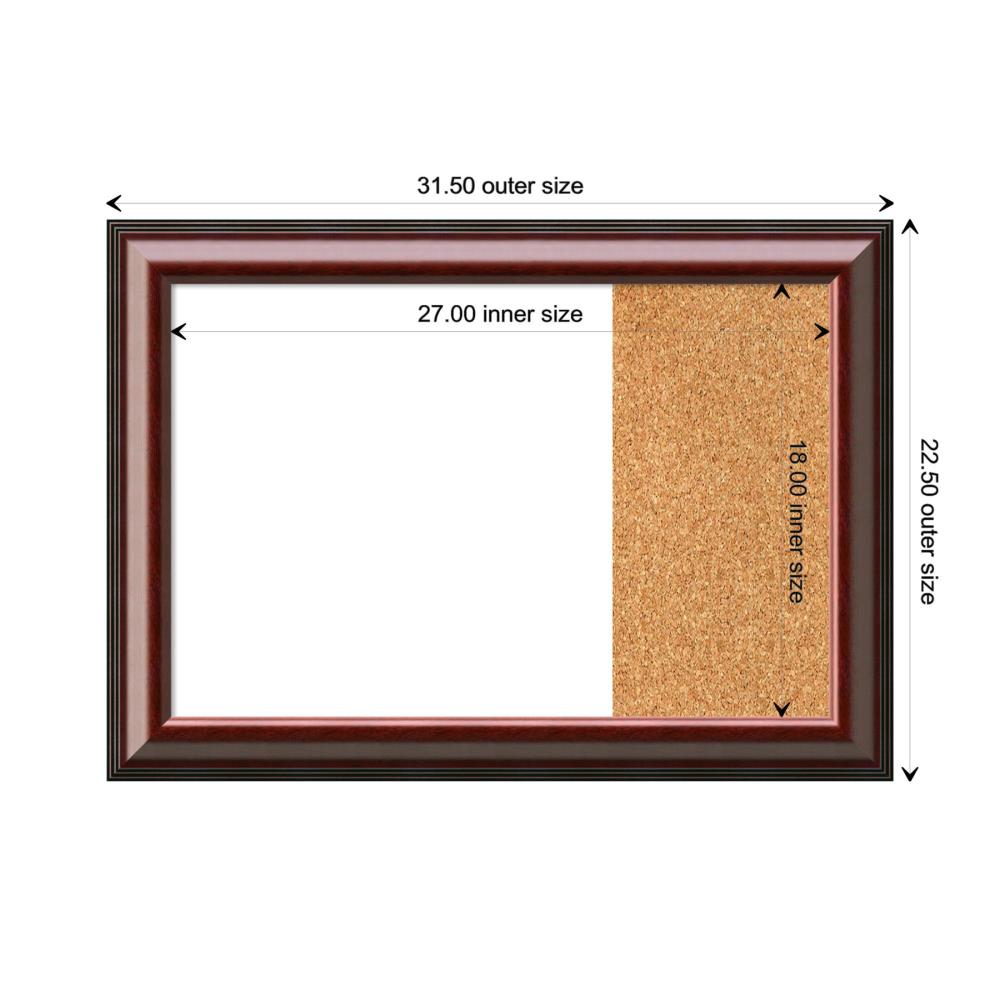 Amanti Art 31.5-in W x 22.5-in H Cork Dry Erase and Bulletin Board ...