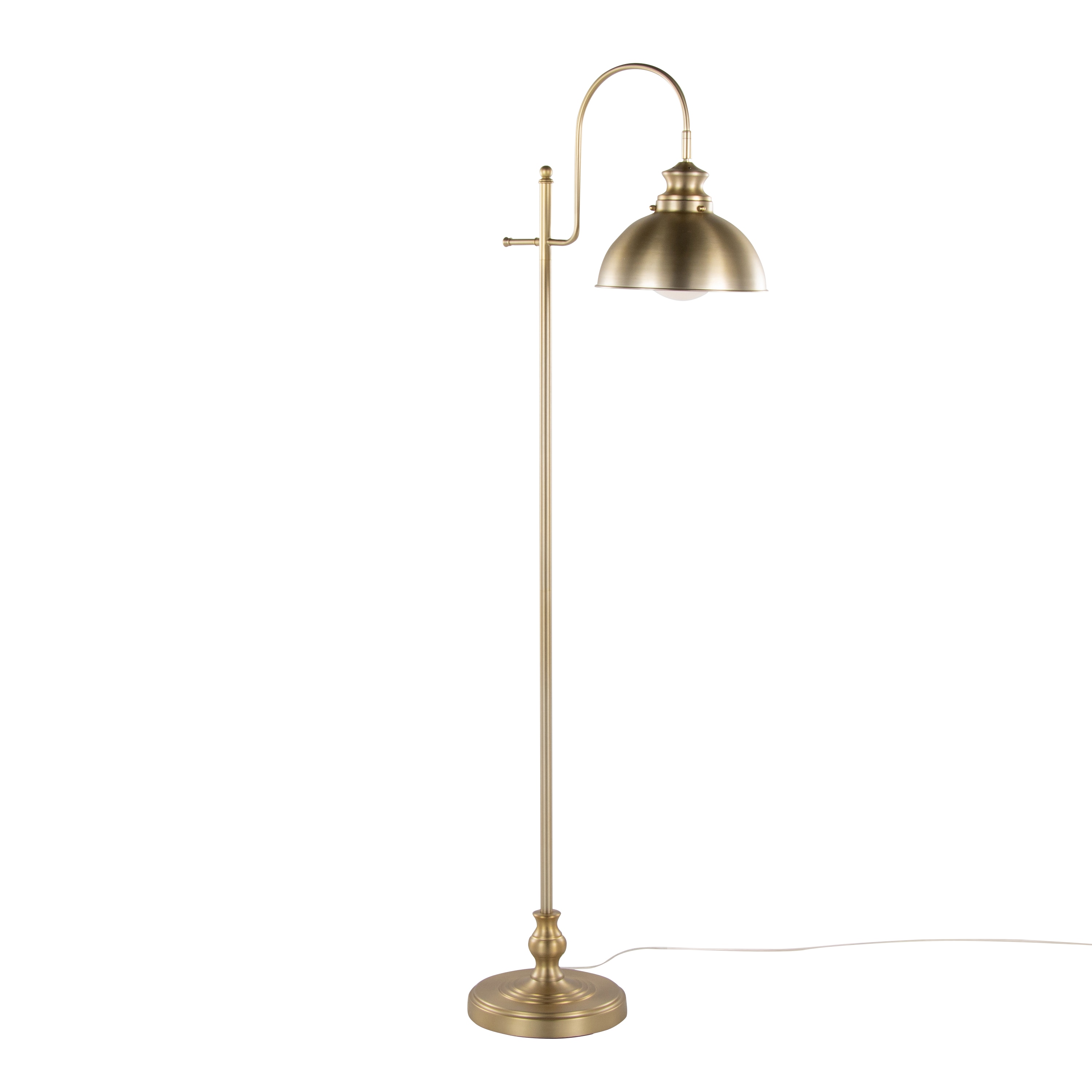 LOVMOR Emery 64in Contemporary Metal Floor Lamp in Gold Metal from