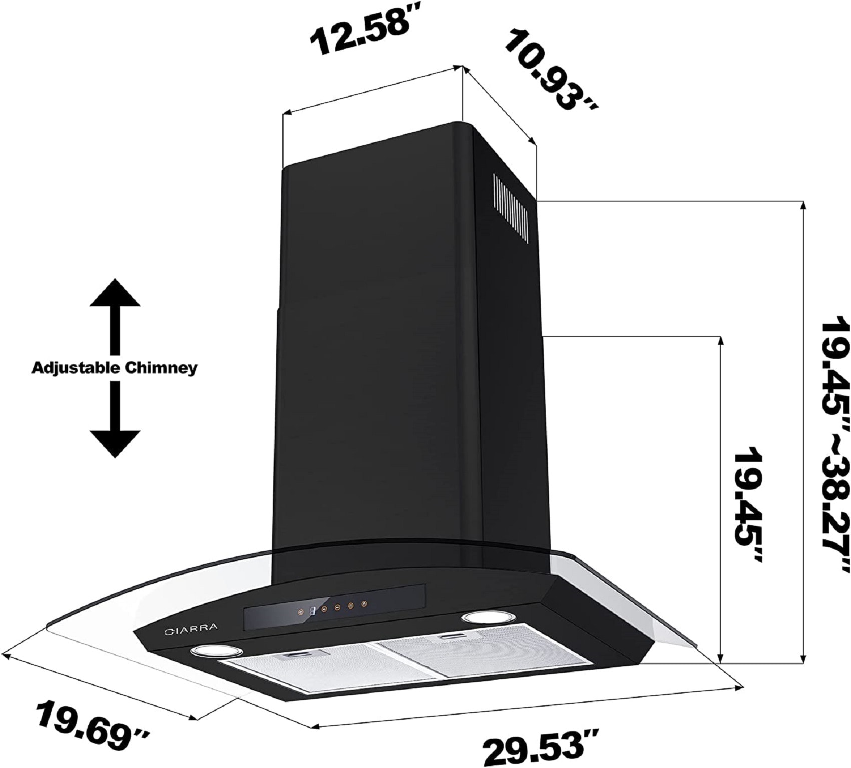 CIARRA CAB75502 Wall-Mounted-Range-Hoods - View #10