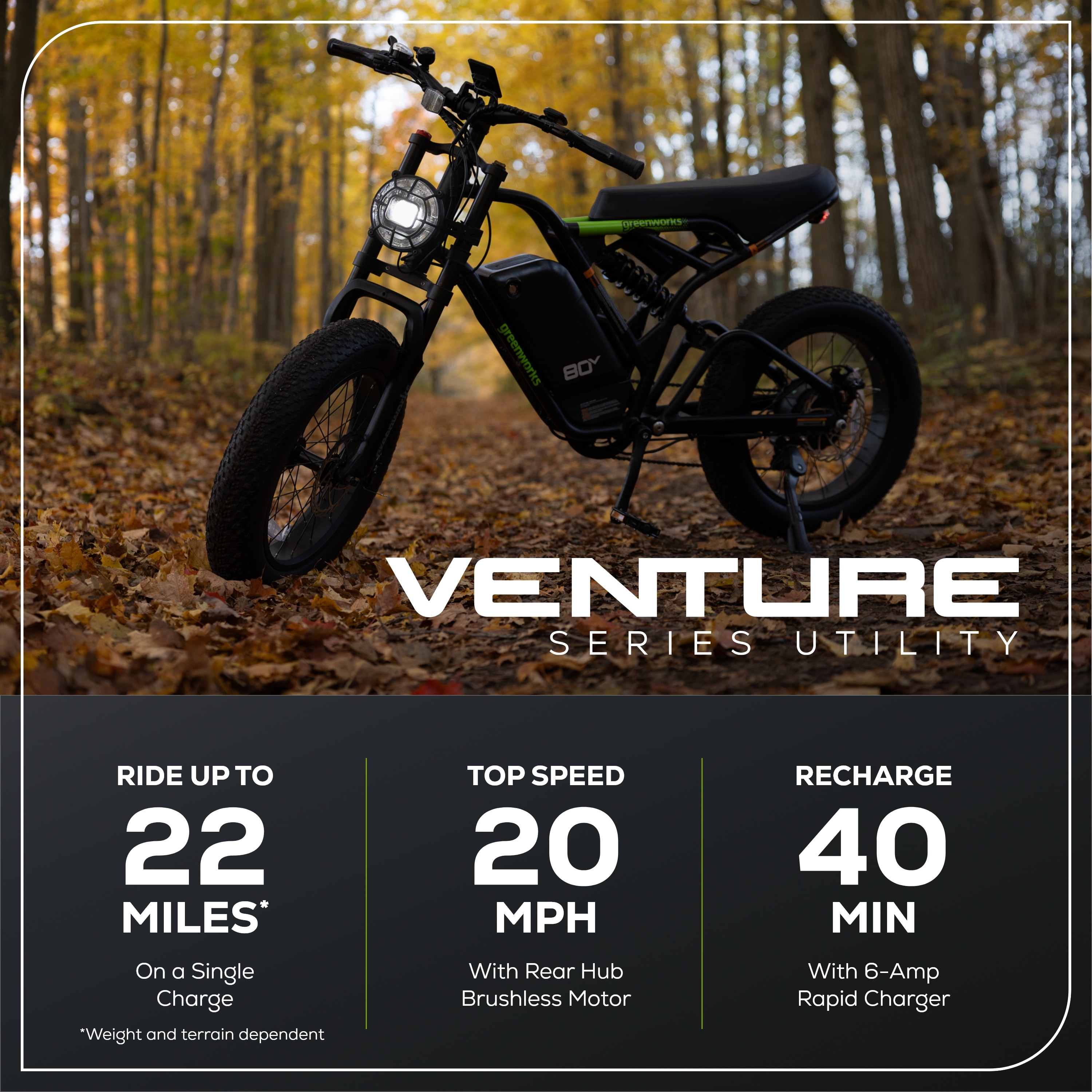 Greenworks 20EB80L40 bikes - View #2