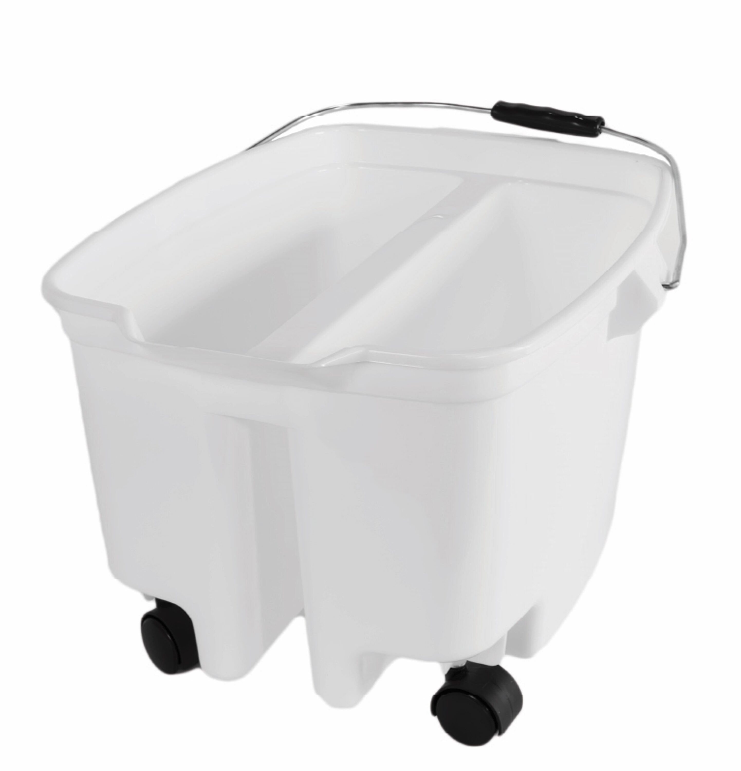 MOXIE 19-Quart Polypropylene Double Bucket with Wheels in the Buckets  department at