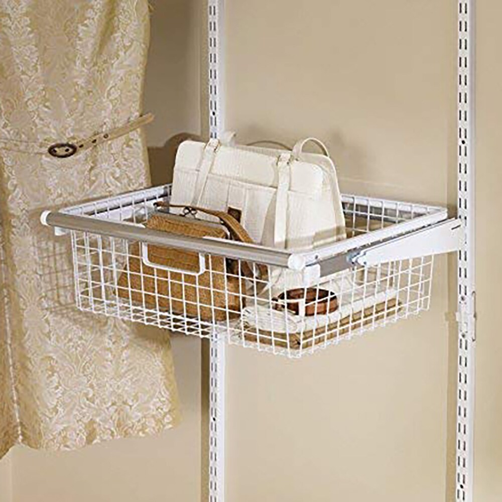 Mainstays White Wire Under Cabinet Baskets - 2 Count - Measures