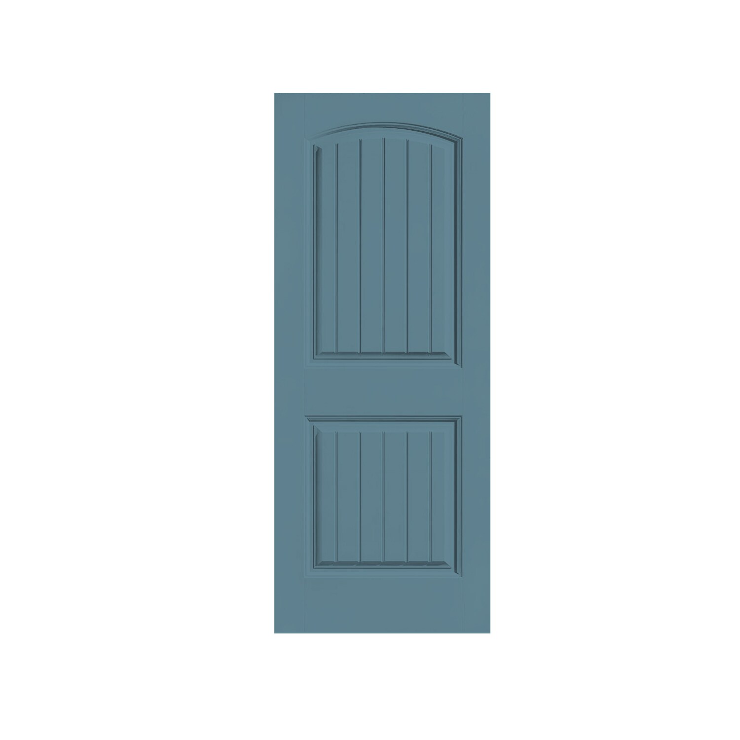 CALHOME DOOR-2PANEL-CB-18BP 18-in x 80-in Dignity Blue Stained MDF Hollow core Single Barn Door (Hardware Not Included)