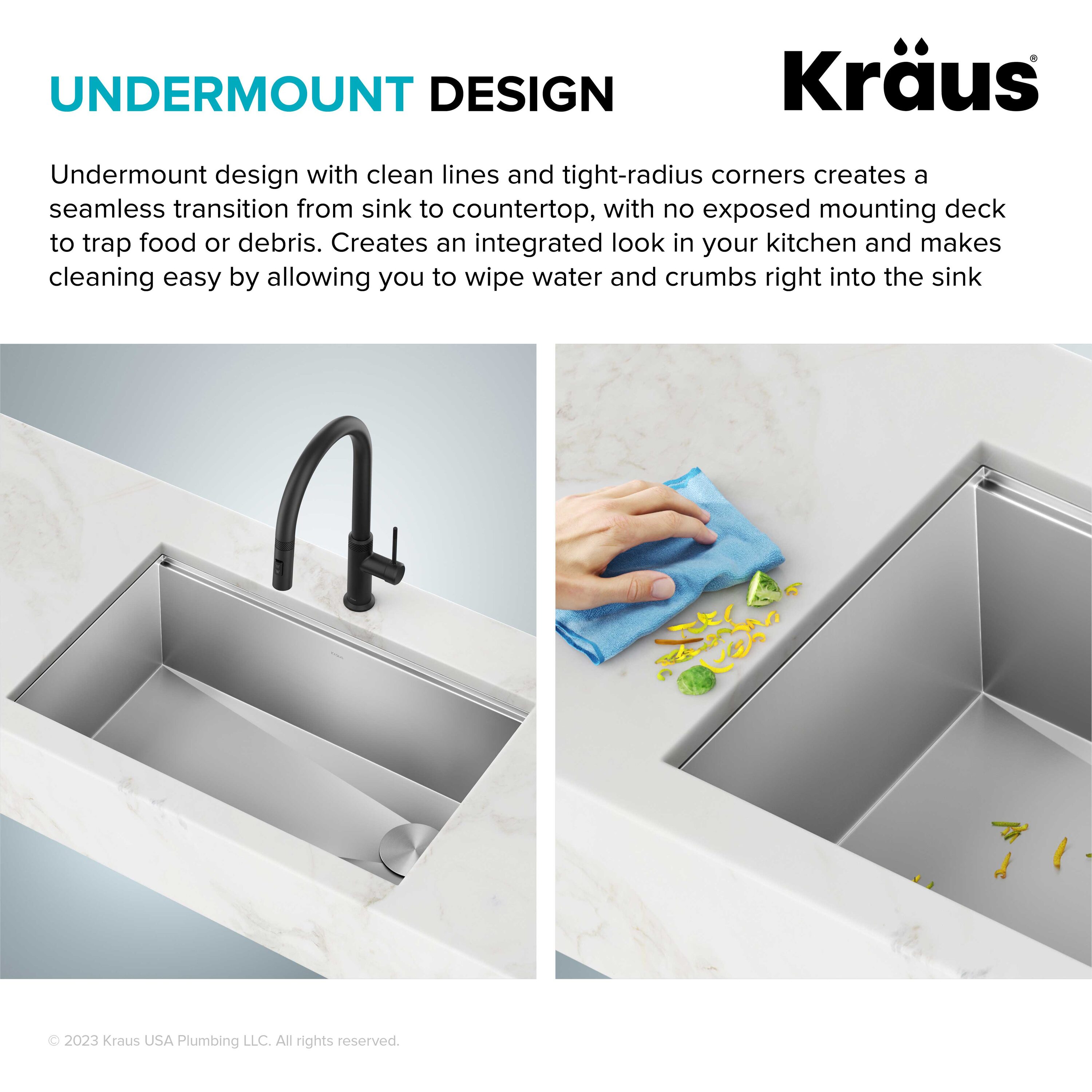 Kraus Kore Undermount 36-in x 19-in Stainless Steel Single Bowl Workstation Kitchen  Sink in the Kitchen Sinks department at