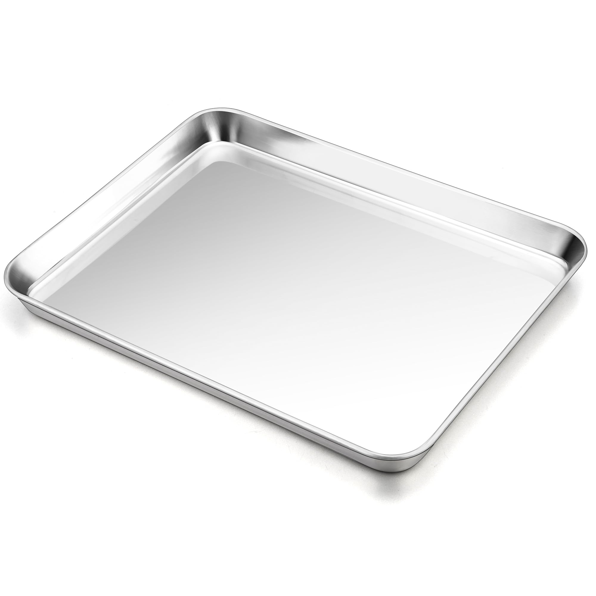 DHMHD  16 Inch Stainless Steel Baking Cookie Sheet Oven Pan Tray 16 x 12 x 1 Inch Dishwasher Safe 1 Piece with Deep Sides Mirror Finish