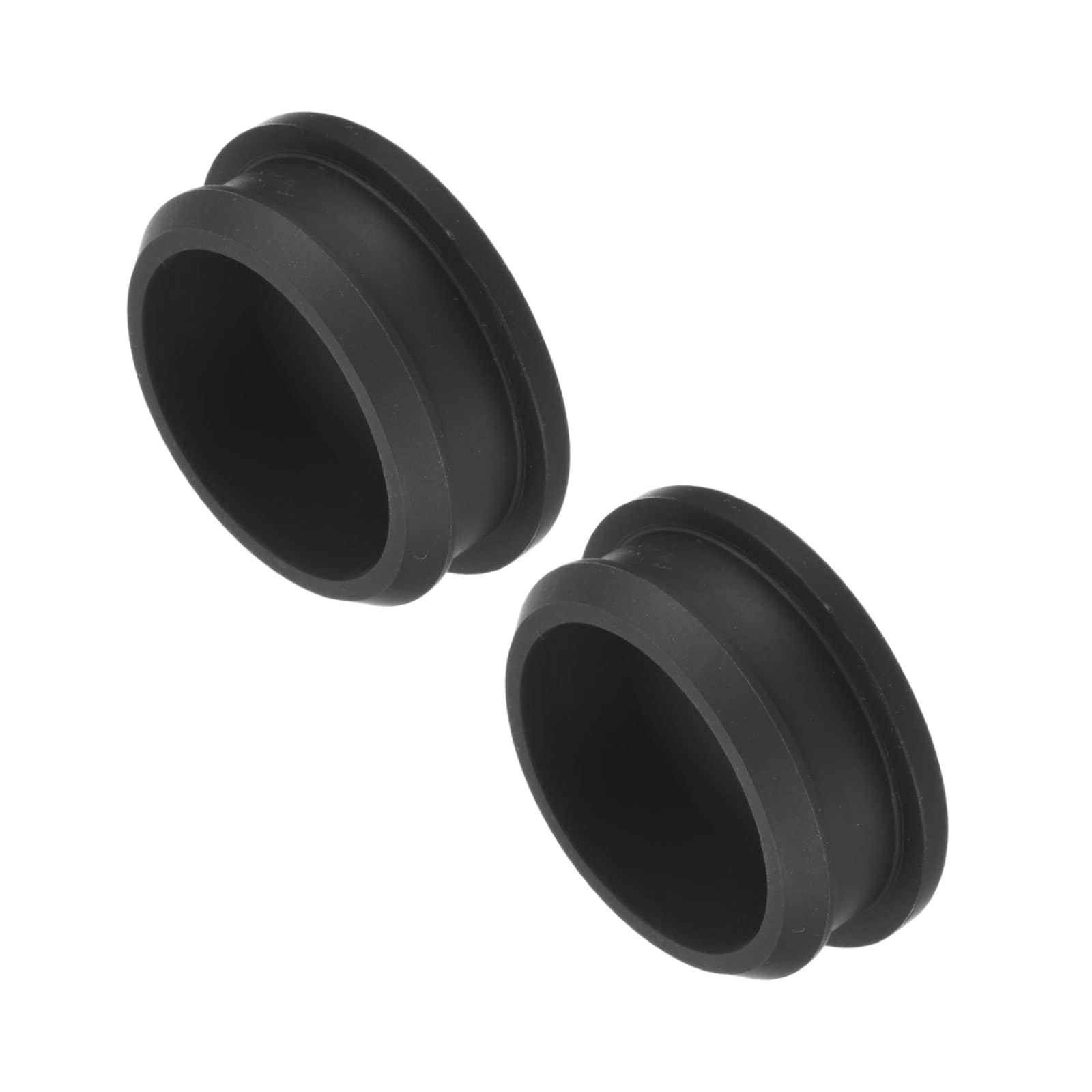 Unique Bargains Silicone Snap in Locking Hole Plugs Rubber Panel Seal Cover Flush Type Panel Round for Kitchen Rubber Bulkheads Waterproof Sealing Plugs 36.6mm/1.4inch Diameter Black 2pcs