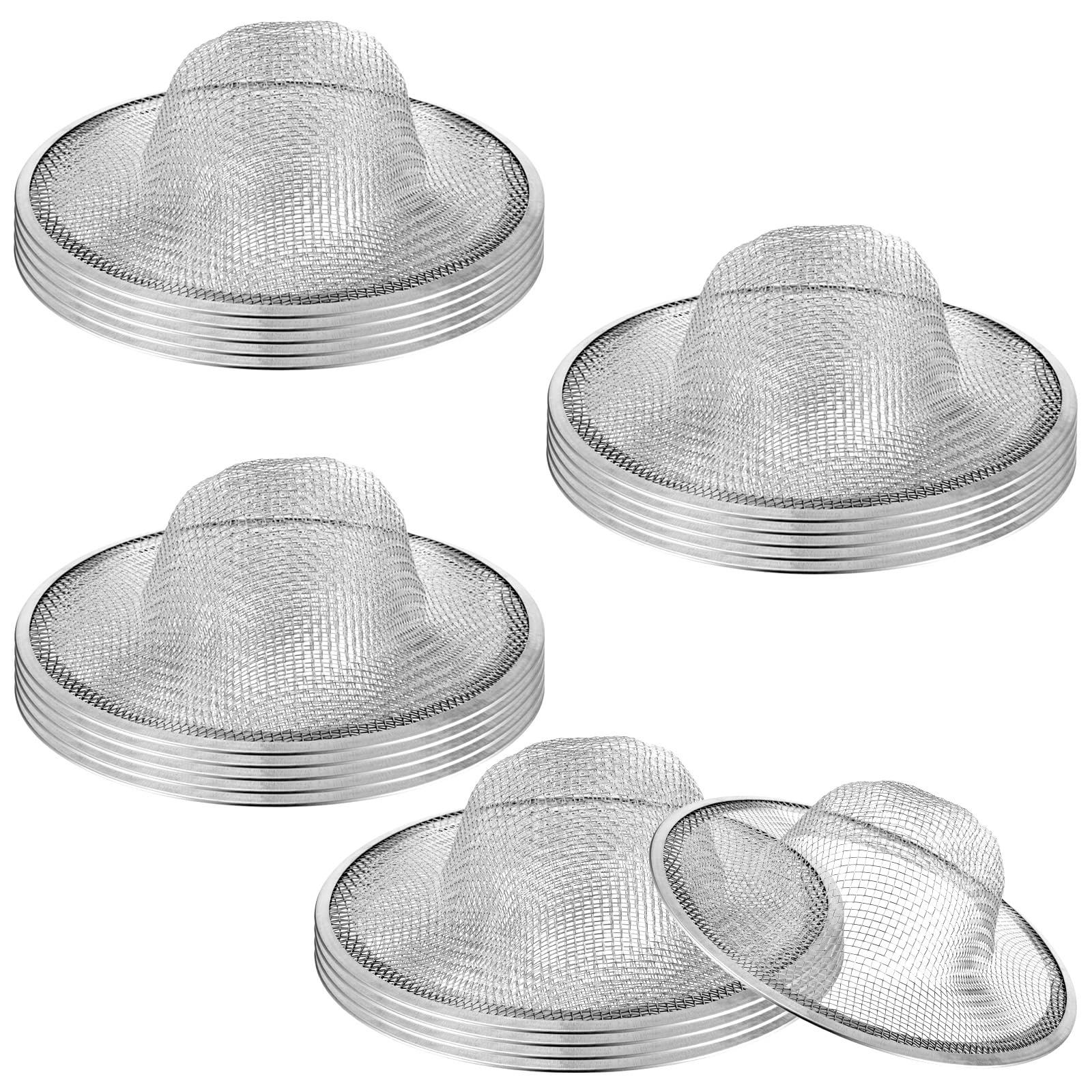 Yichuhaoxi  20 pack stainless steel mesh sink drain strainers 4 5 inch universal fit for kitchen bathroom shower and floor drains easy clean