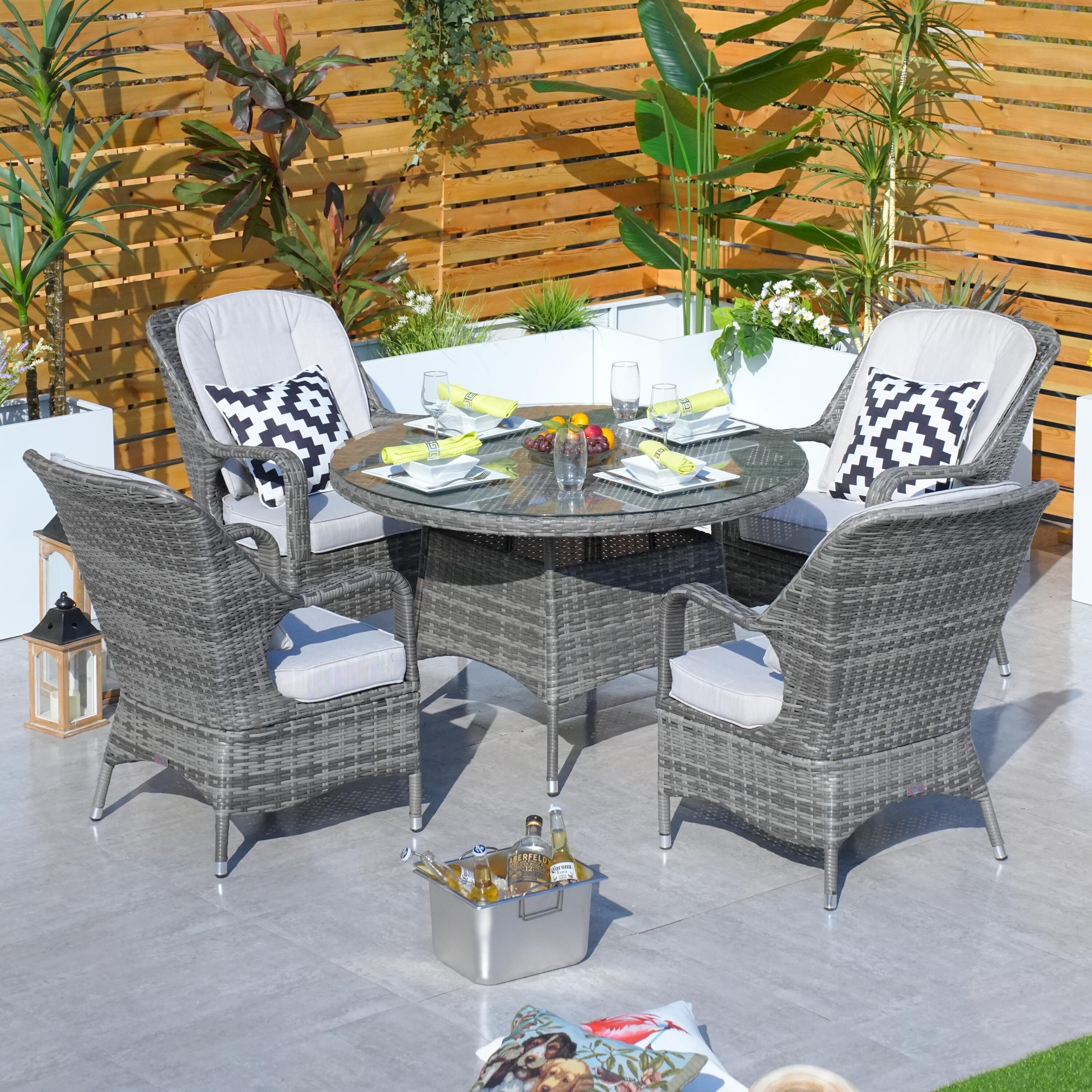 Direct Wicker DWD-1709-GR Patio-Dining-Sets - View #2
