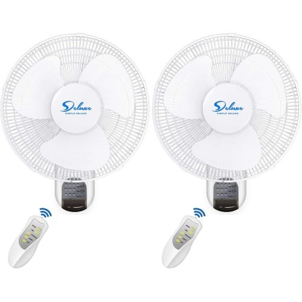 Wall FAN MEET mounted fan swing 16-inch home office with remote control and timer 3 speed 60W 3 wind mode/quiet operation 
