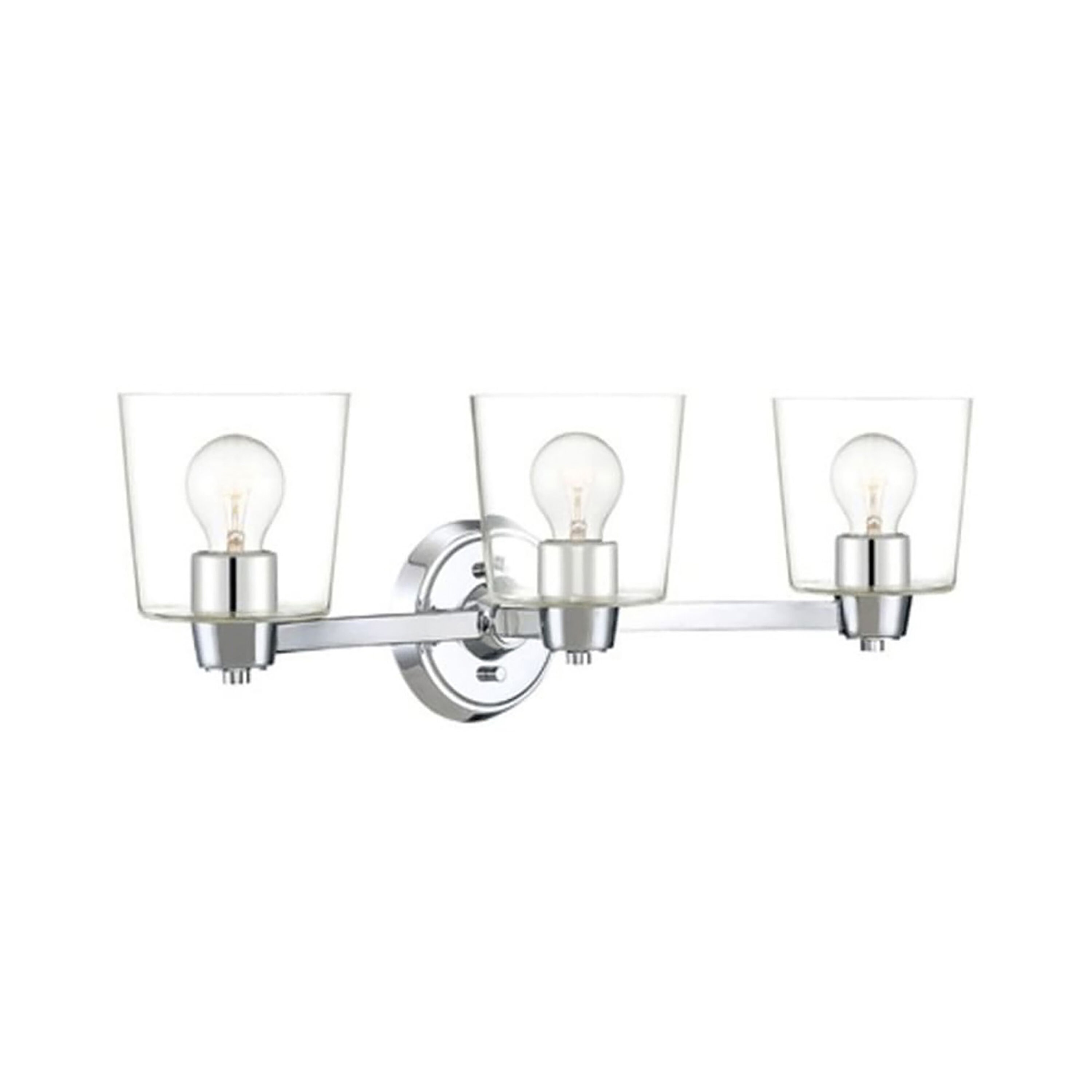 Signature Hardware 442456 Windsor Gate 26.375-in 3-Light Polished Chrome Modern/Contemporary Vanity Light