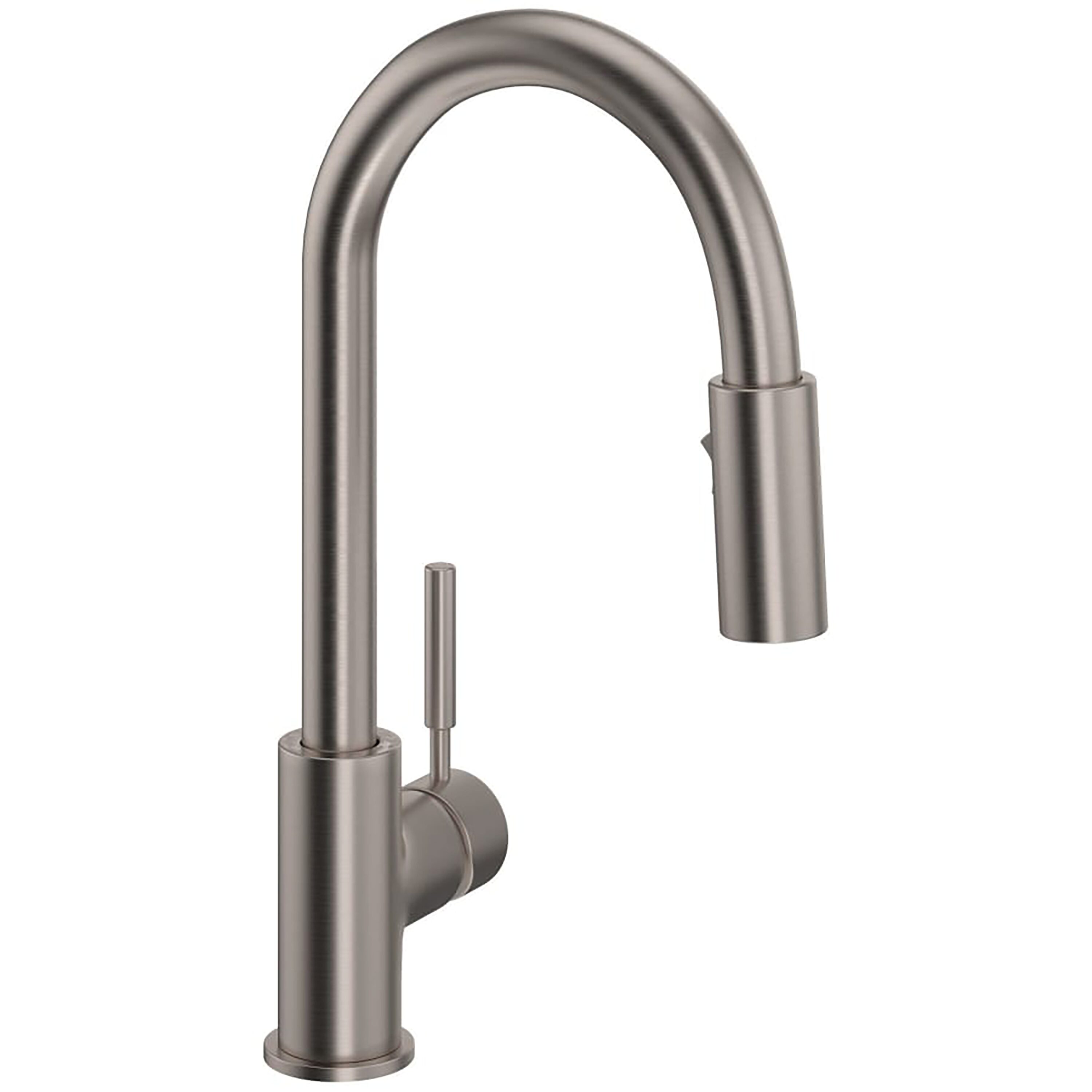 Rohl R7519STN Satin Nickel Single Handle Deck-mount Kitchen Faucet with Sprayer