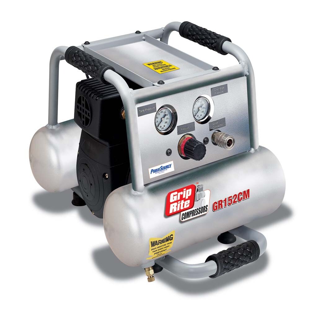 Grip-Rite® 2-Gallon 125 PSI Portable Electric Twin Tank Air Compressor