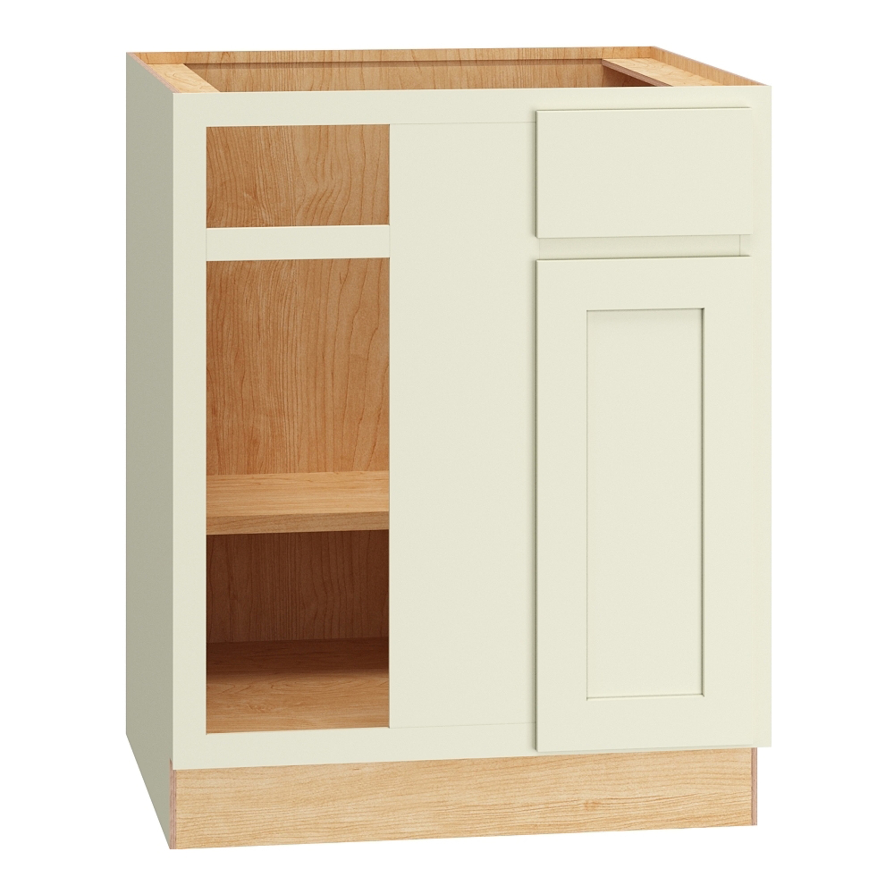 Diamond Express Jamestown 36-in W x 34.5-in H x 24-in D Steam Painted Blind Corner Base Fully Assembled Plywood Cabinet Recessed Panel Shaker