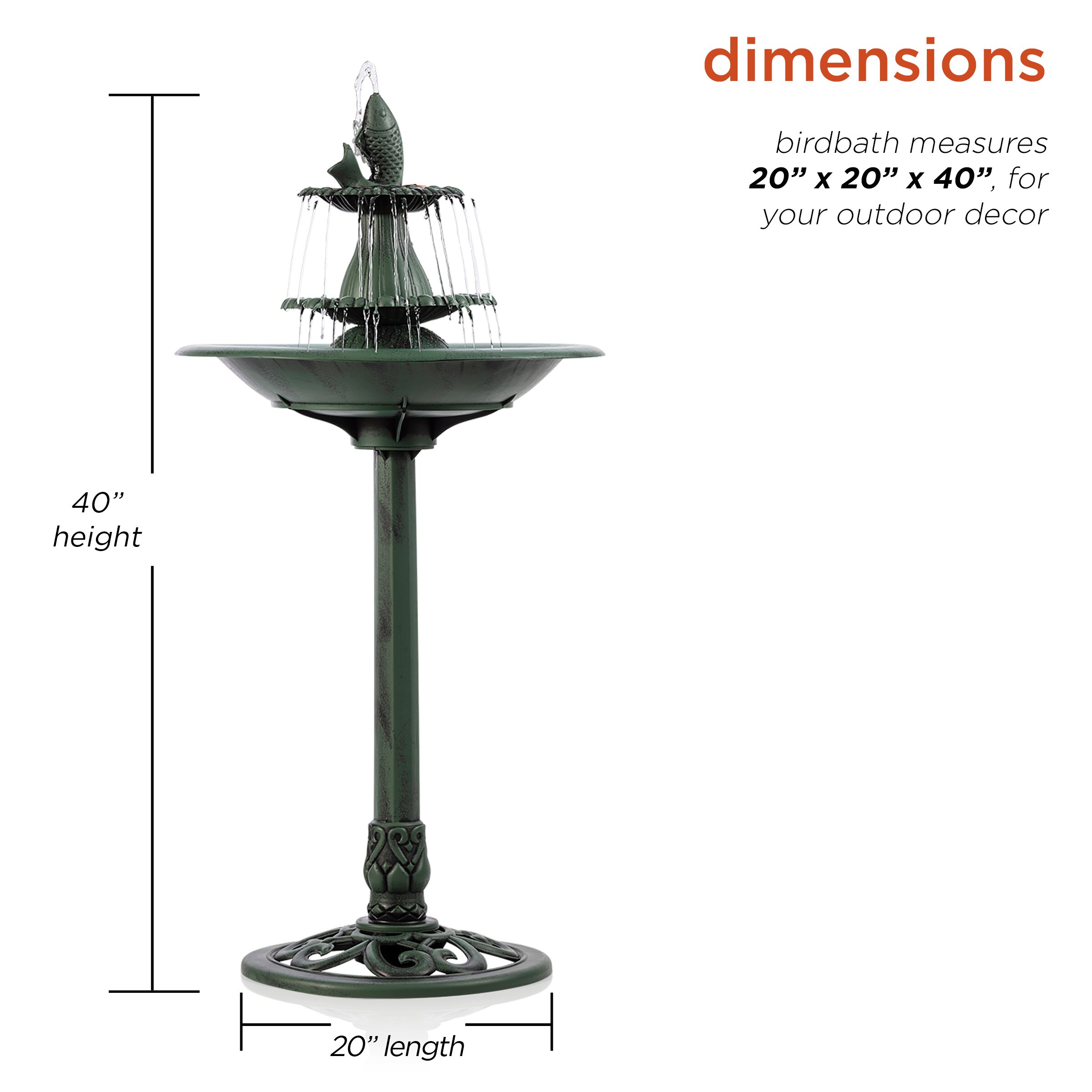 Alpine Corporation TEC104 birdbaths - View #3