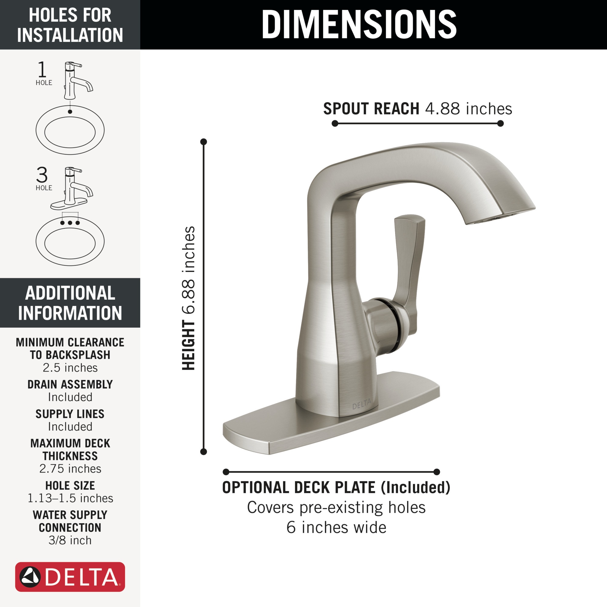 Delta 576-SS-PR-MPU-DST Lavatory-Faucets - View #3