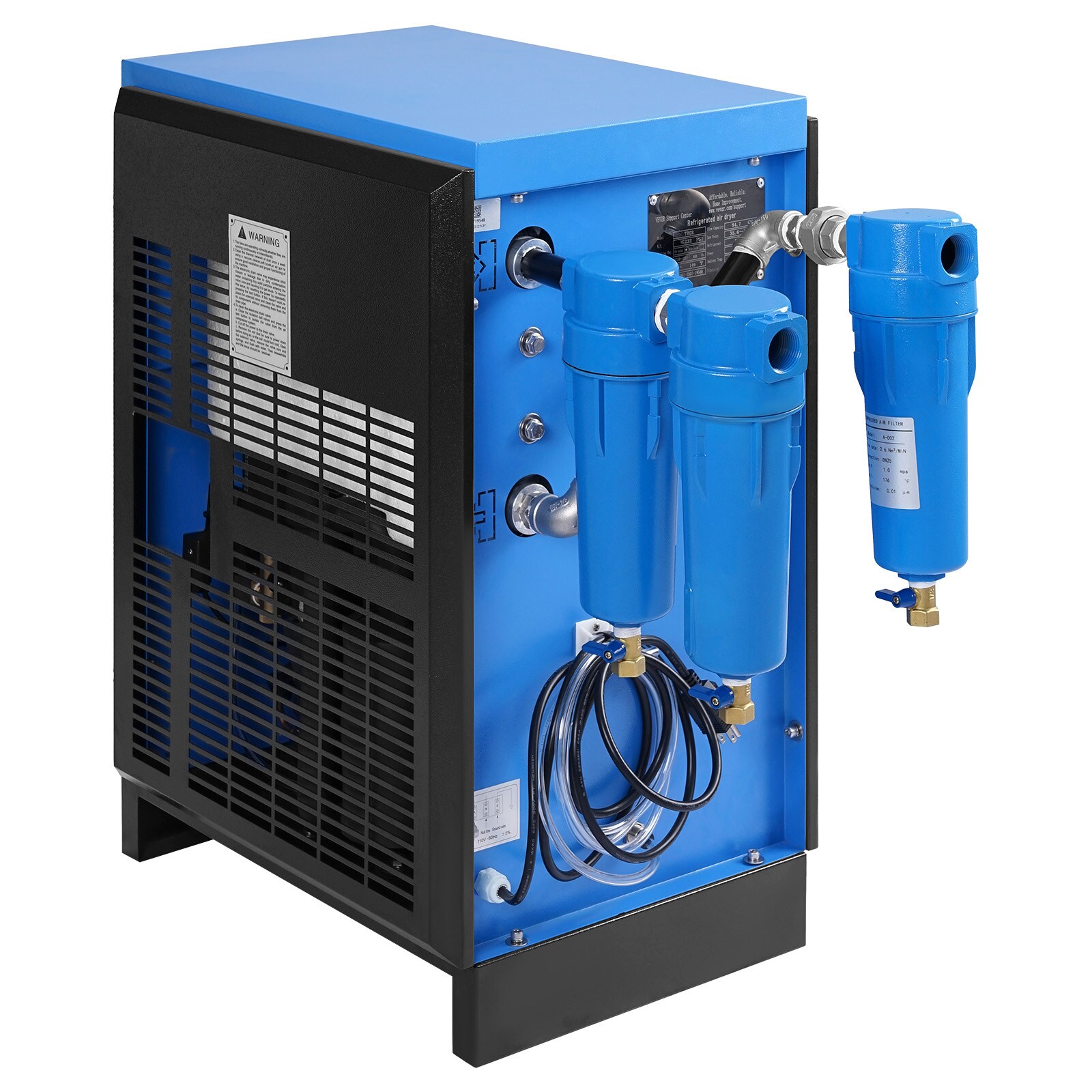 GIVIMO 85-CFM Refrigerated Compressed Air Dryer 110 to 120-V Industrial Air-Drying System for 15-HP and 20-HP Shop Compressors with Color Touch Screen Auto Drain R134a