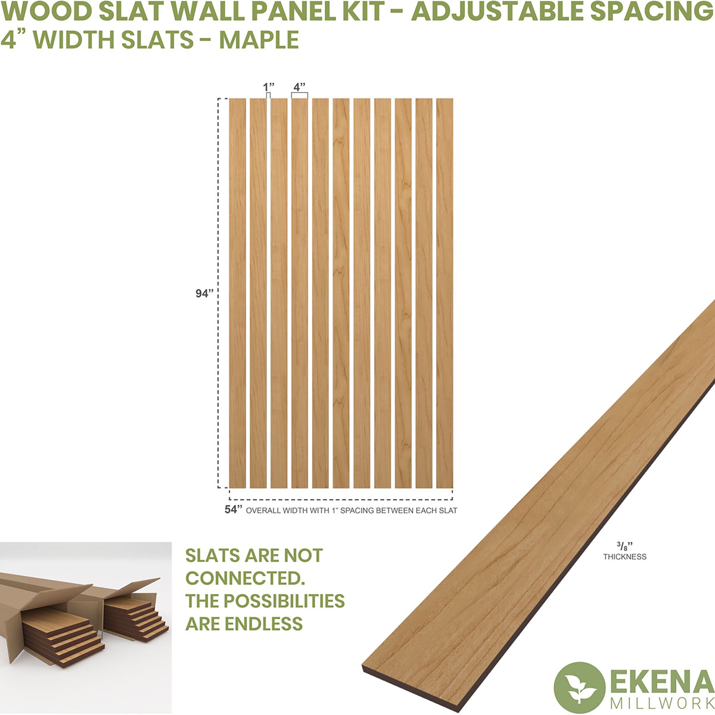 Ekena Millwork SWW55X94X0375MA Wall-Planks - View #2