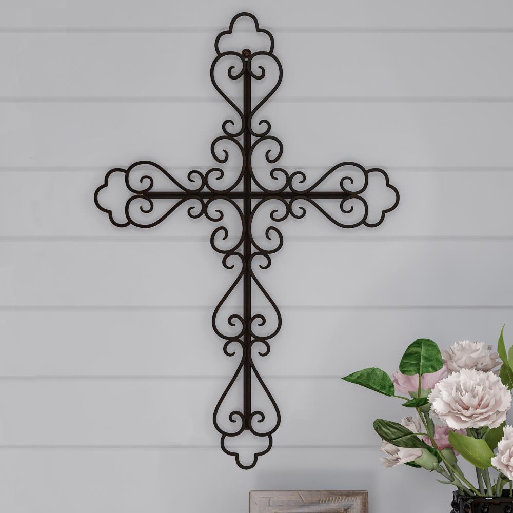 Hastings Home 15.5-in W x 23.3-in H Metal Religious Country Wall Accent ...