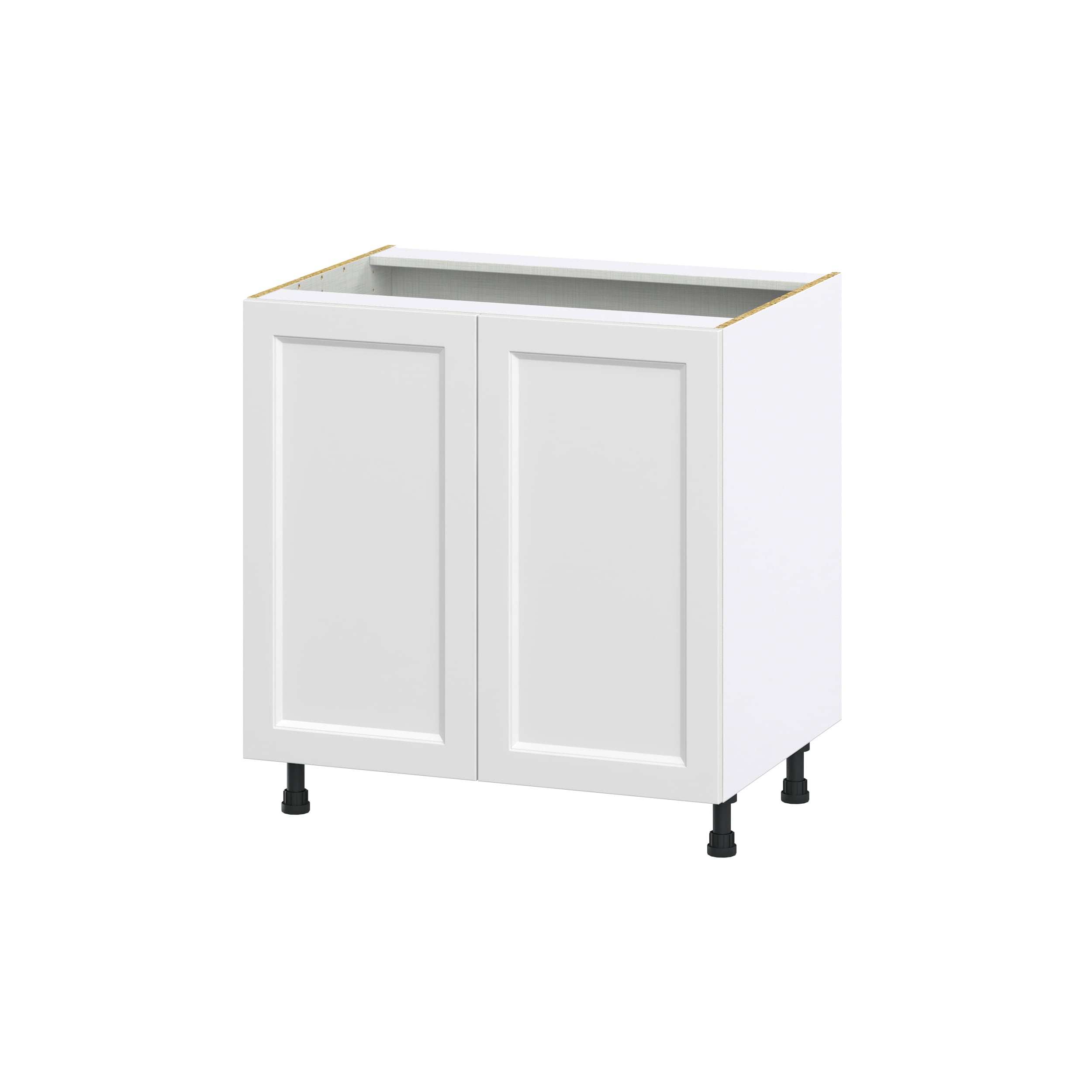 Hugo&Borg Riviera 33-in W x 34.5-in H x 24-in D Bright White Base Fully Assembled Cabinet (Recessed Panel Shaker Door Style)