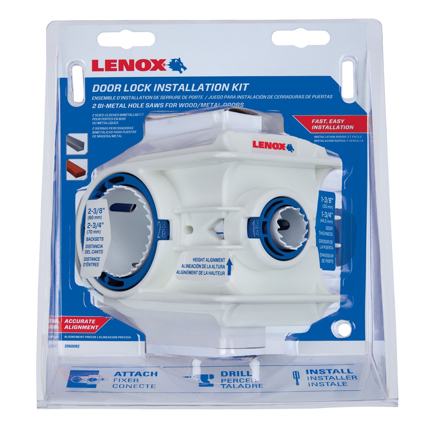 LENOX Bi-metal Non-arbored Door Lock Kit Set (4-Piece) in the Hole Saws ...