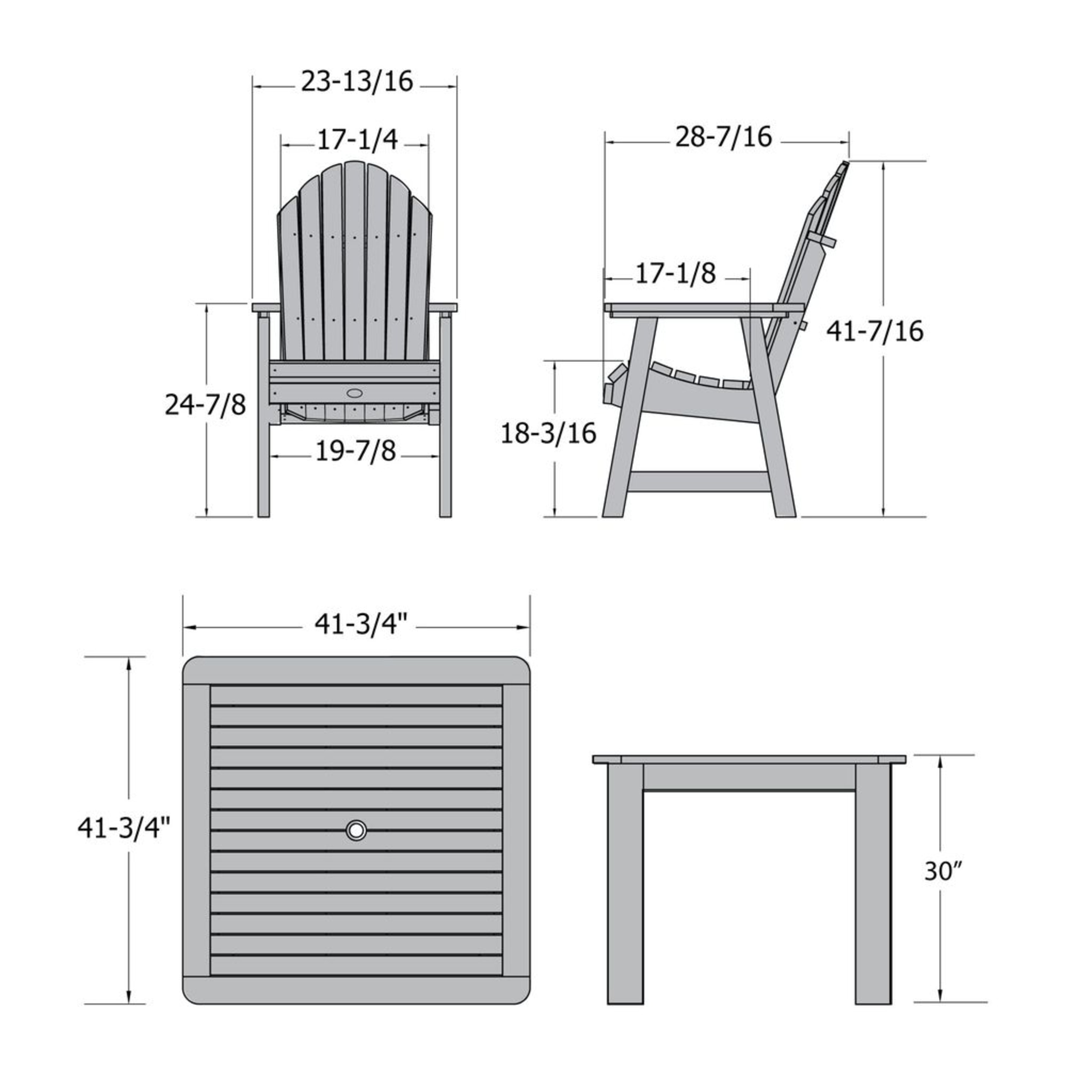 highwood AD-DNA44-HGR Patio-Dining-Sets - View #9