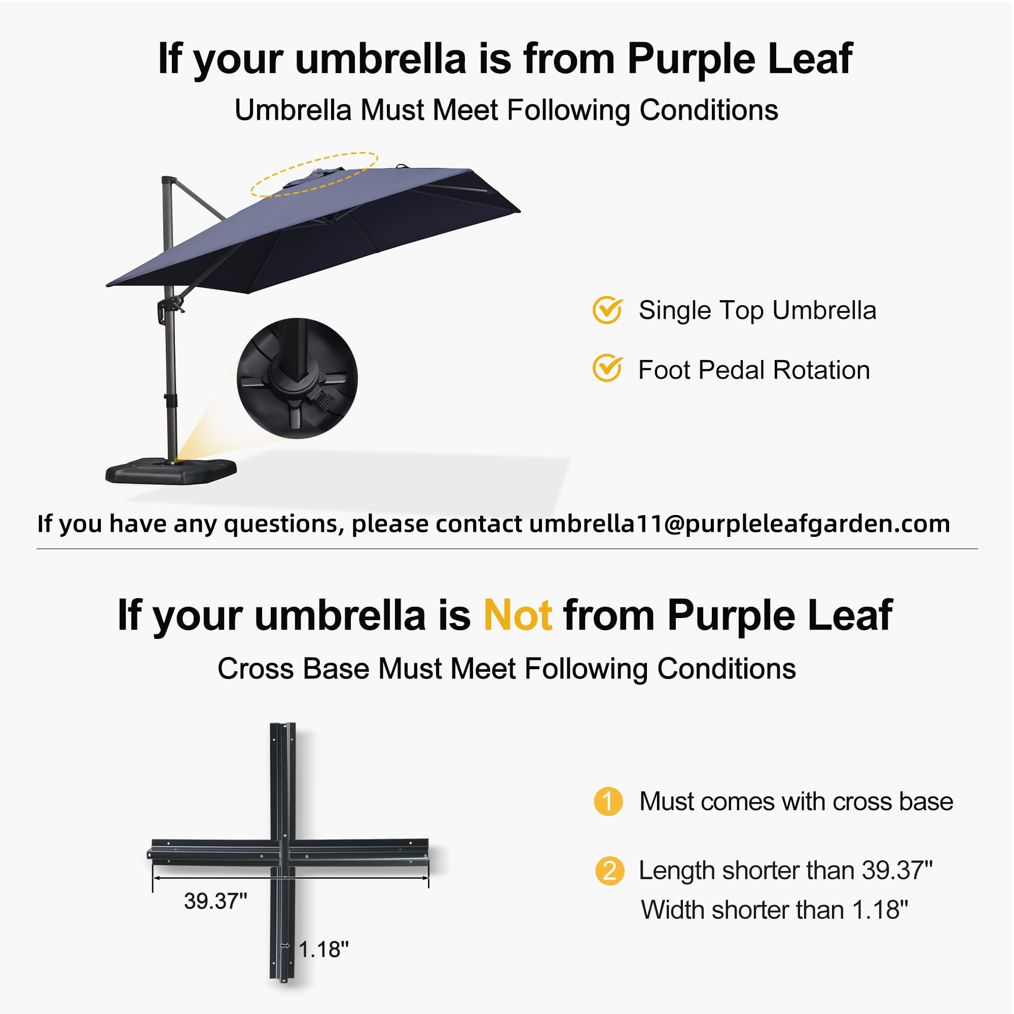 PURPLE LEAF LS04BSSBL-150 Umbrella-Bases - View #2