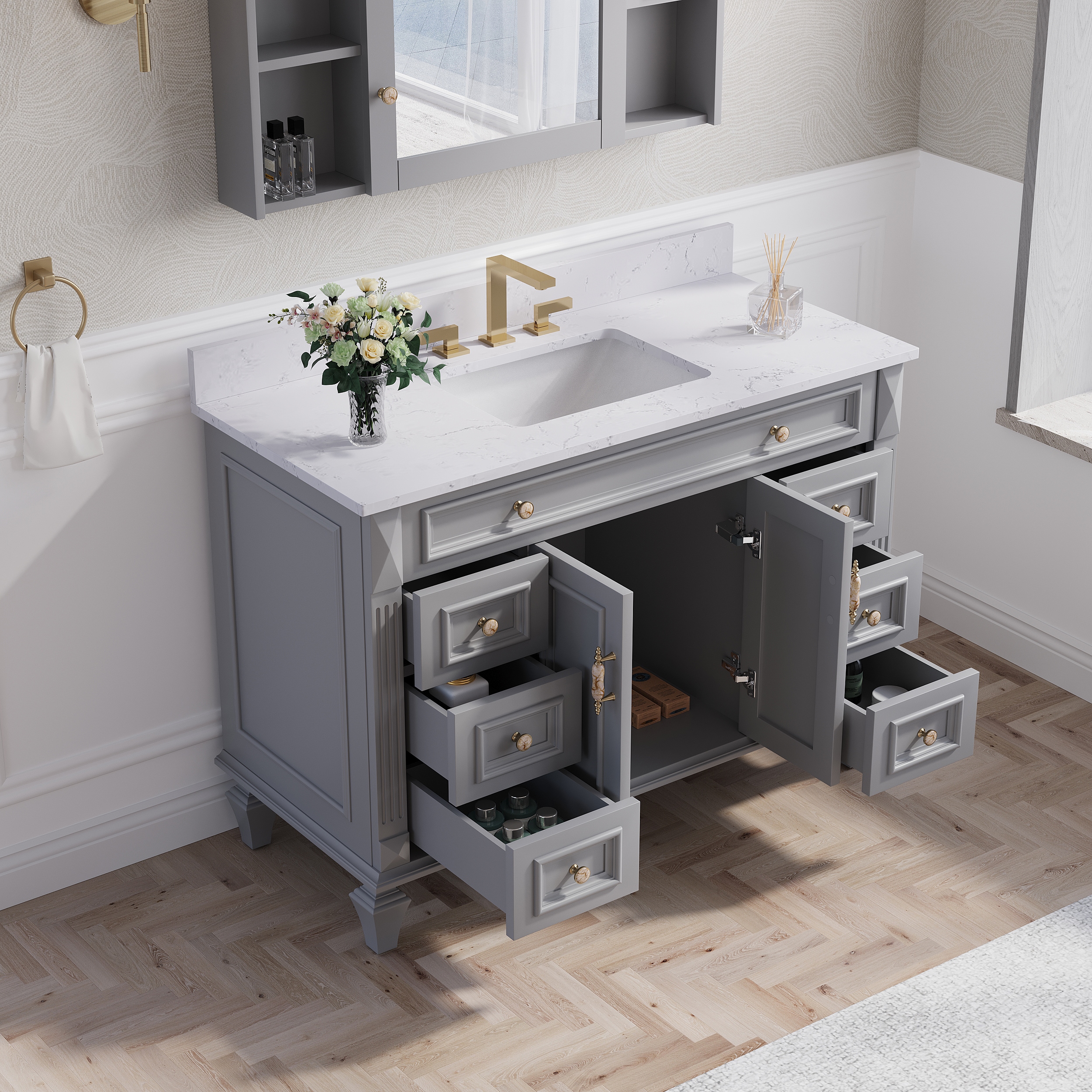 Forclover MF01AR-48TG Bath-Vanity-Combo - View #9