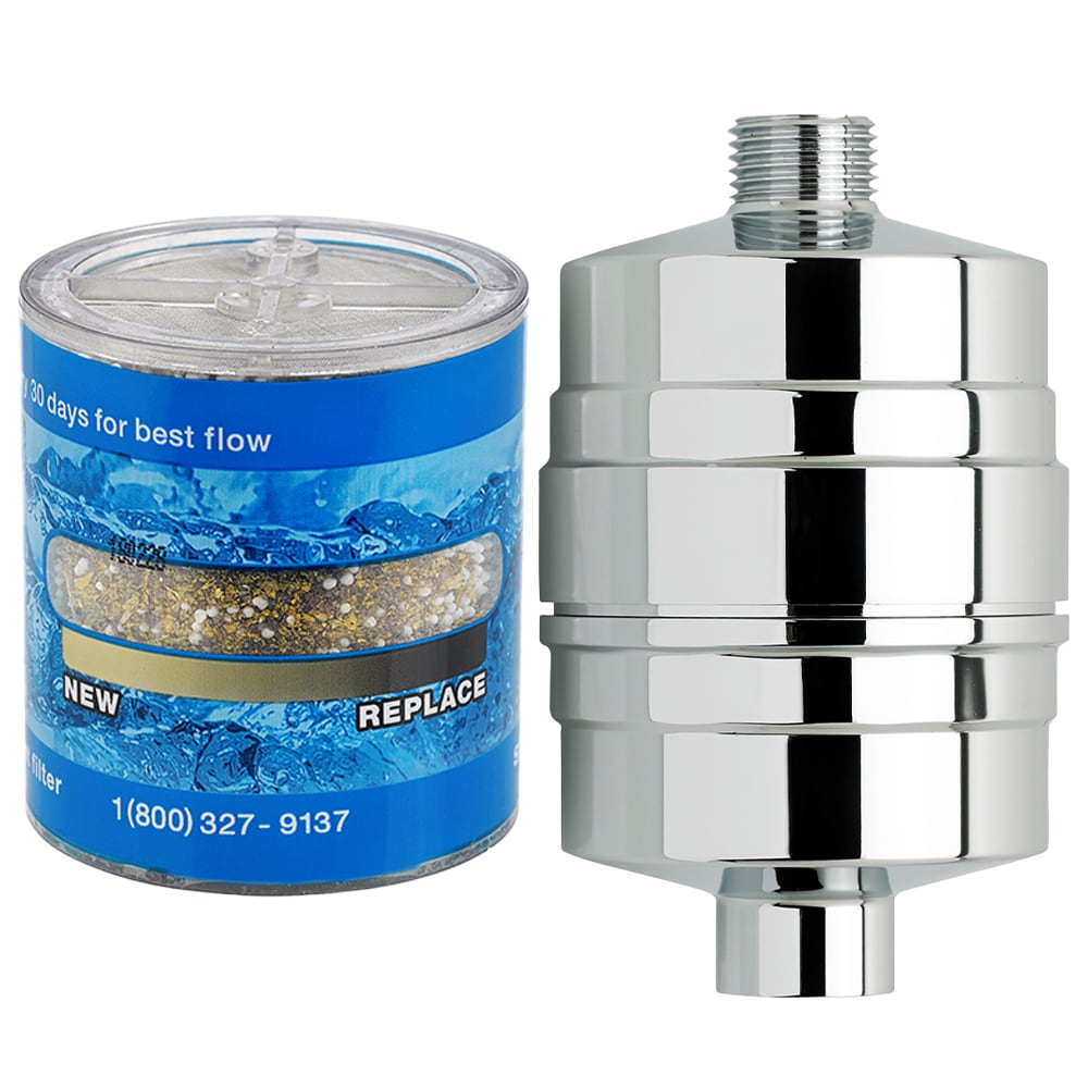Sprite  High Output Chrome Shower Head Filter with Replacement Filter