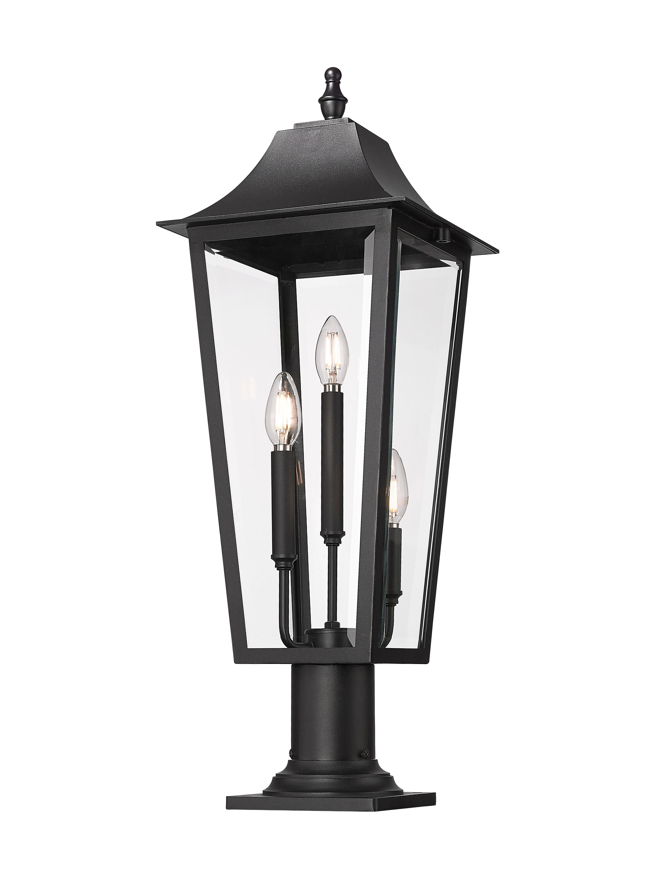 Z-Lite 5008PHBR-533PM-BK Complete-Post-Lights - View #4