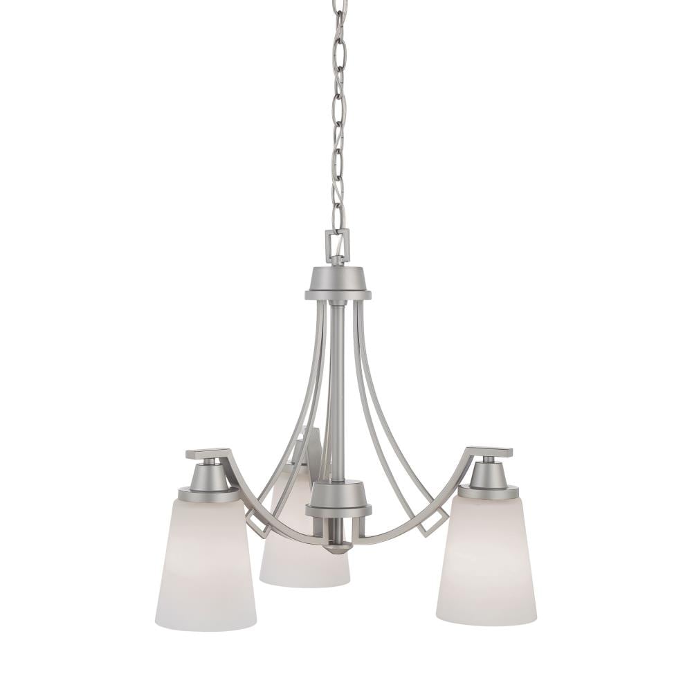 Thomas Lighting TK0009117 Wright 3 -Light Matte Steel Traditional For Use in Bedrooms, Dining Rooms, Foyers, Kitchens, Living Rooms Chandelier